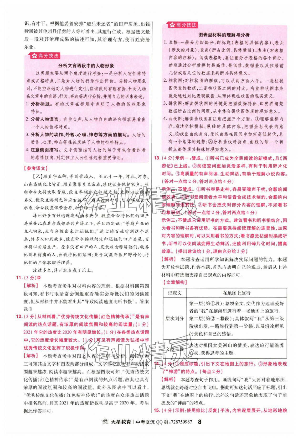 2024年金考卷45套匯編語文廣東專版 參考答案第7頁(yè)