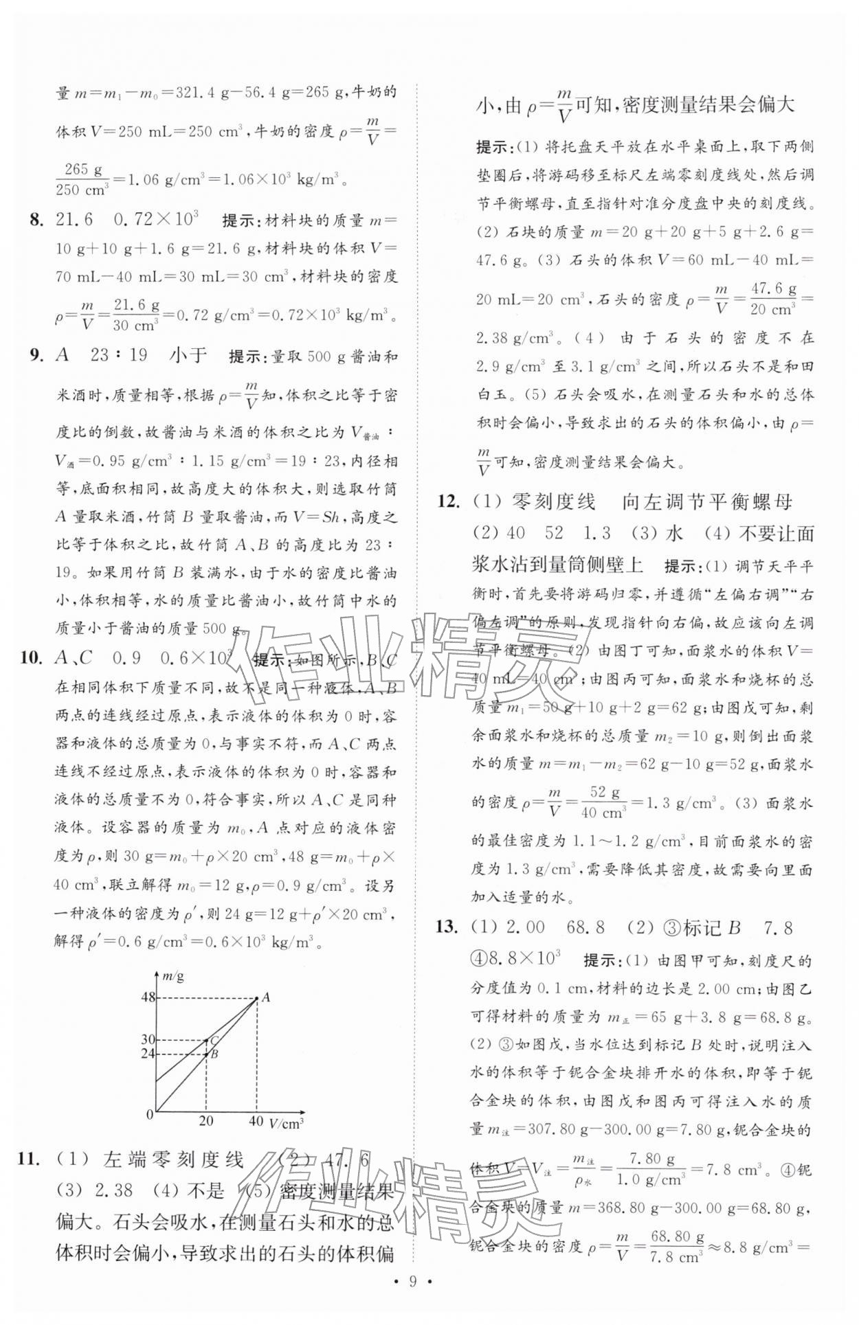 2026年中考物理小题狂做提优版&nbsp;第9页