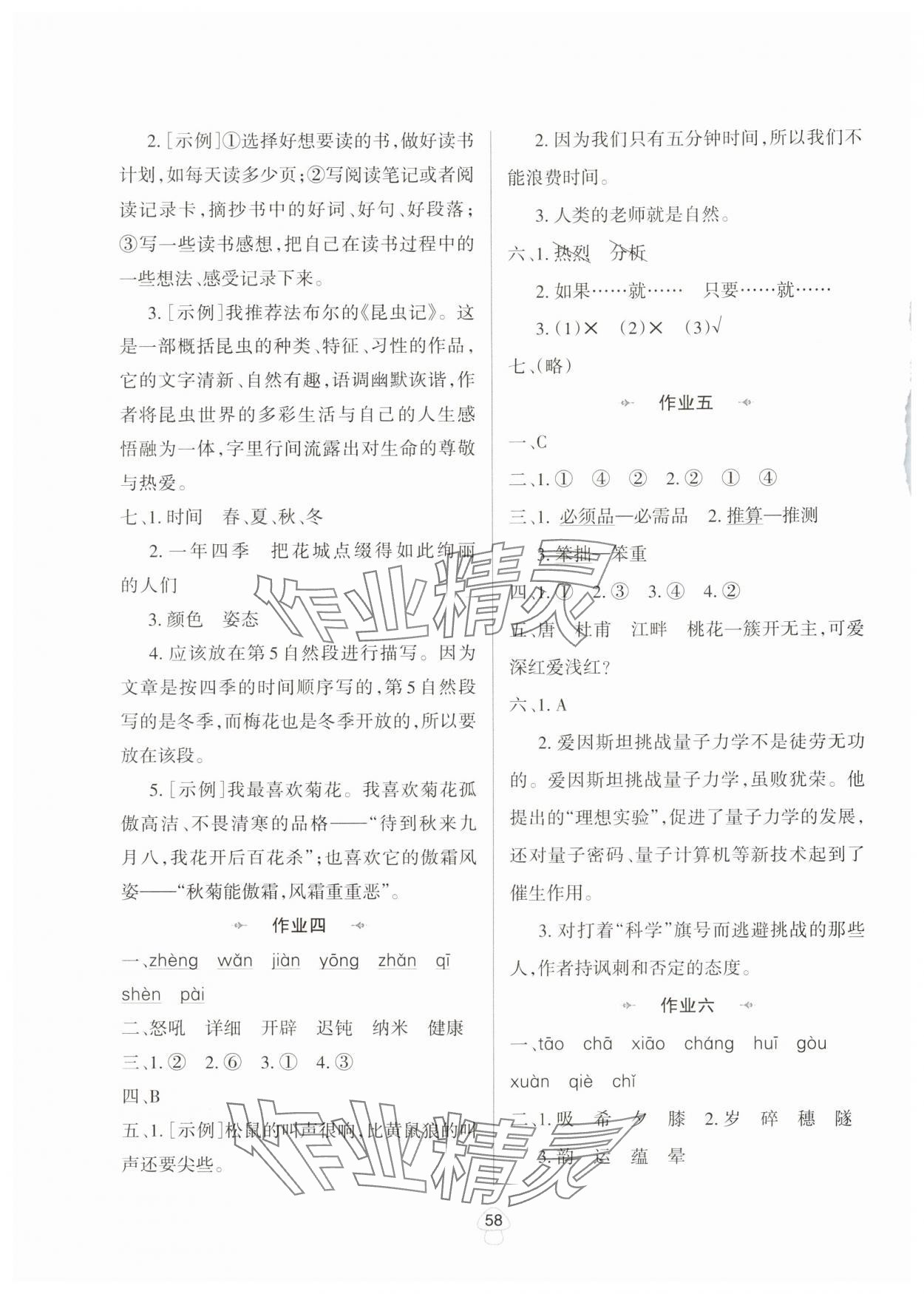 2024年暑假作業(yè)陜西人民教育出版社四年級(jí)語(yǔ)文 第2頁(yè)