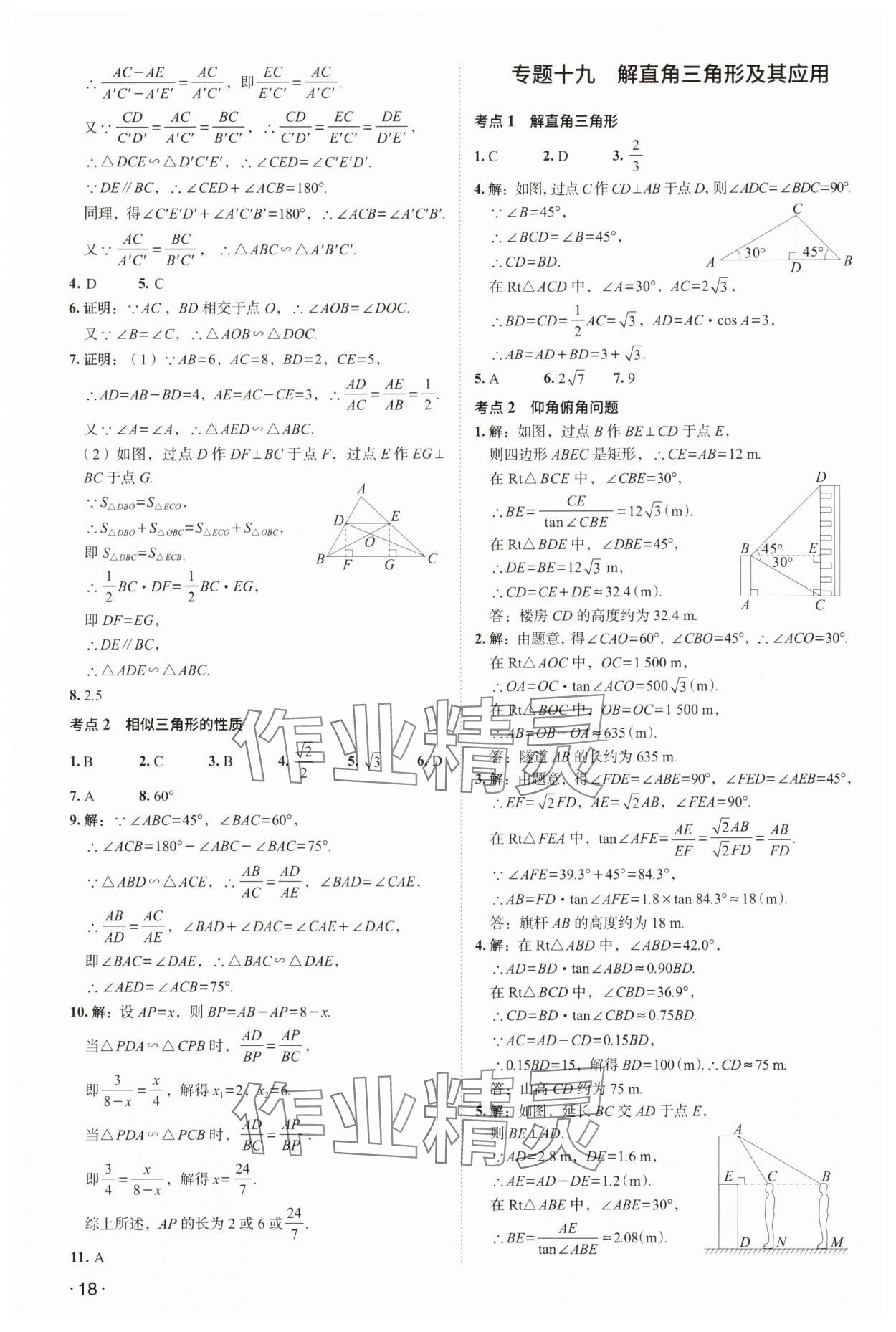 2024年中考響云箭數(shù)學(xué)安徽專(zhuān)版 參考答案第17頁(yè)