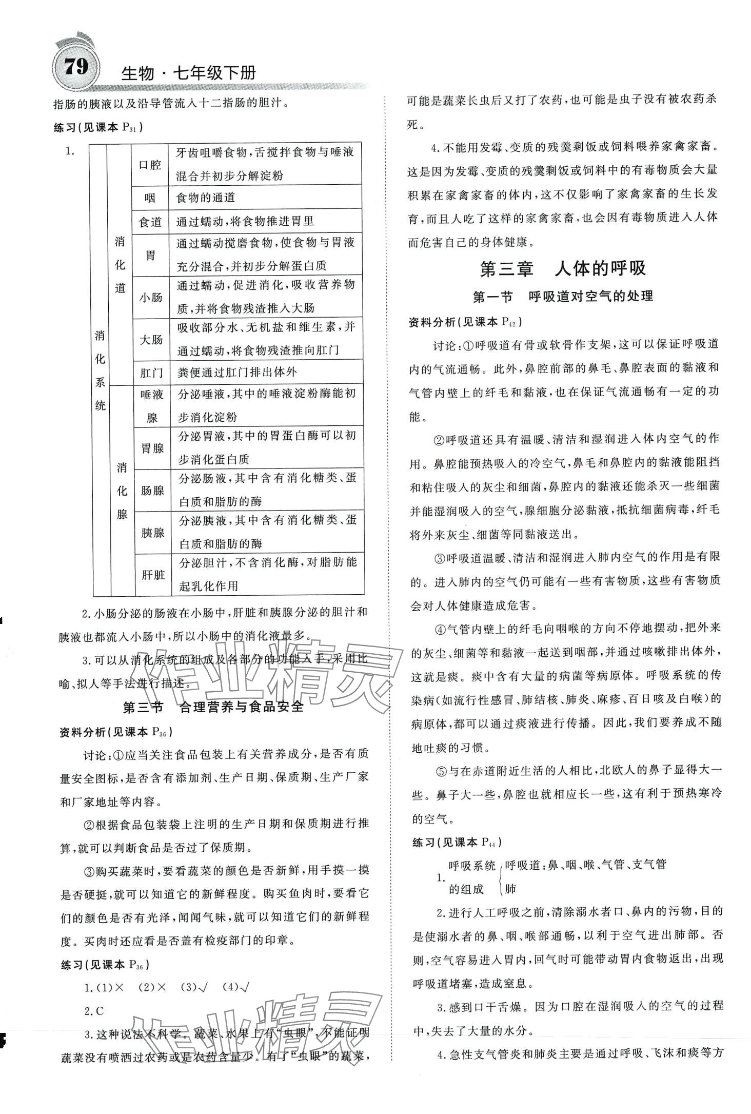 2024年名校課堂內(nèi)外七年級生物下冊人教版 第3頁