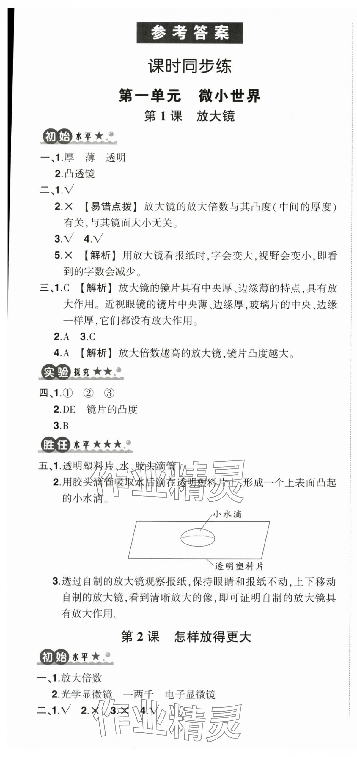 2025年状元成才路创优作业100分六年级科学上册教科版 第1页