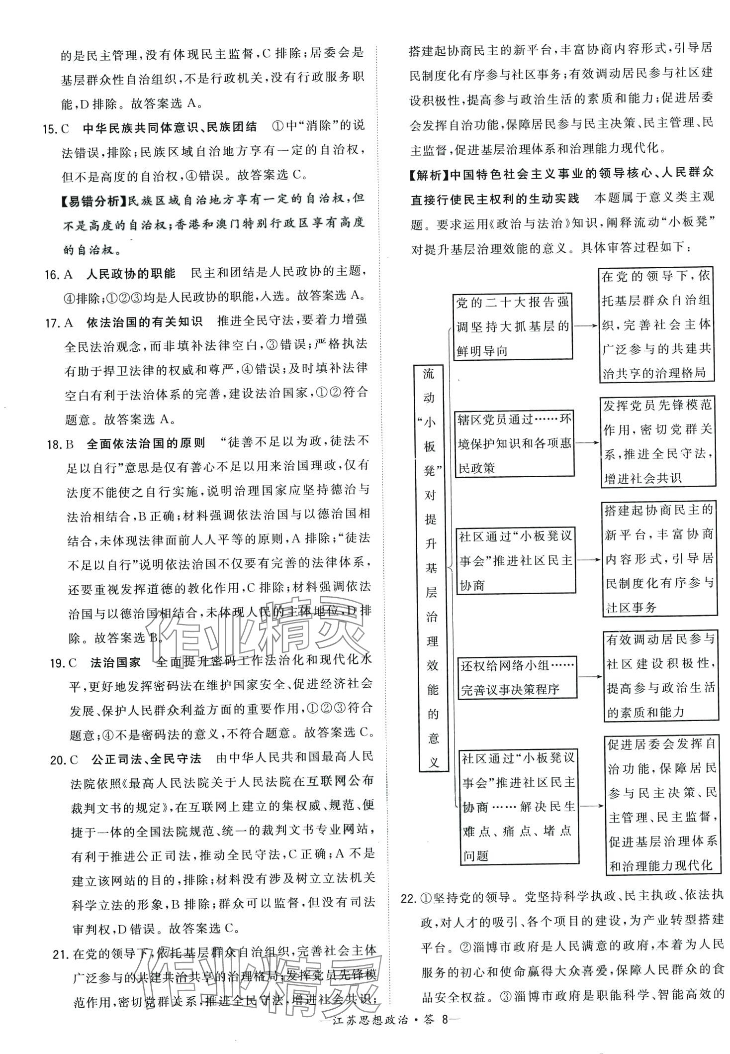 2024年天利38套學(xué)業(yè)水平考試高中道德與法治江蘇專(zhuān)版 第8頁(yè)