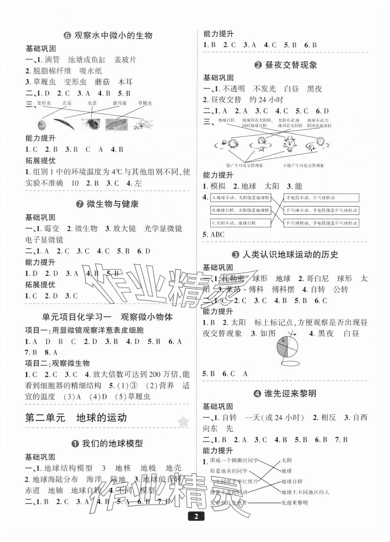 2024年勵(lì)耘書業(yè)勵(lì)耘新同步六年級科學(xué)上冊教科版 第2頁