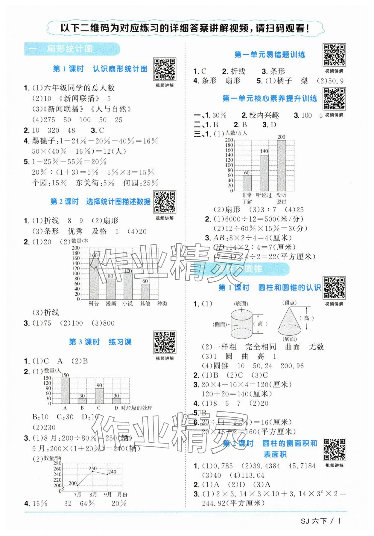 2025年阳光同学课时优化作业六年级数学下册苏教版 第1页