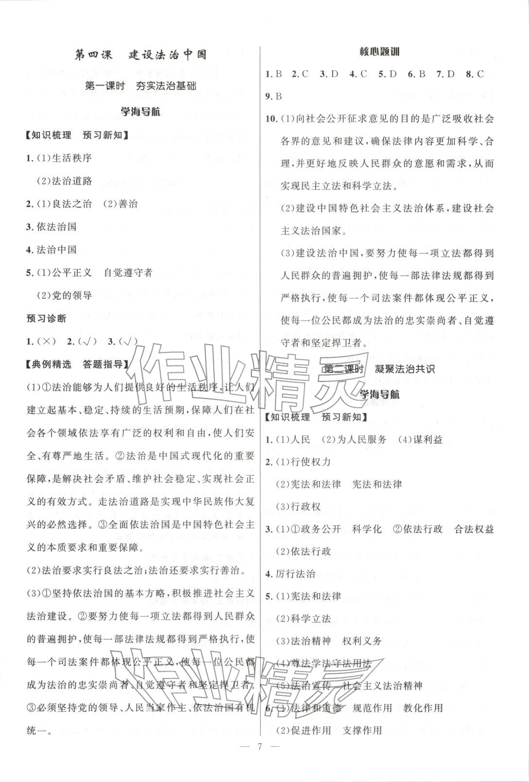 2025年頂尖課課練九年級道德與法治全一冊人教版貴州專版&nbsp;第7頁
