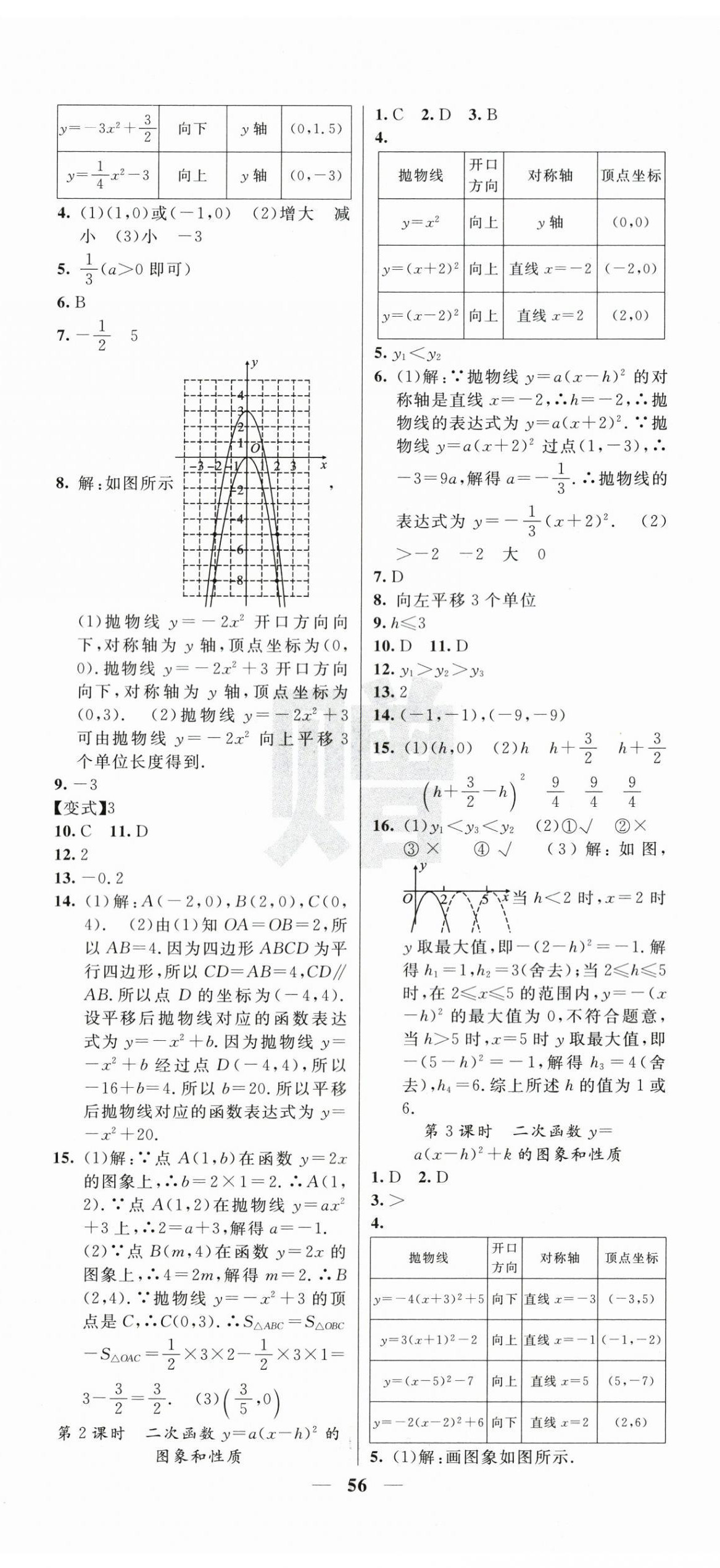 2026年课堂点睛九年级数学上册沪科版安徽专版&nbsp;第2页