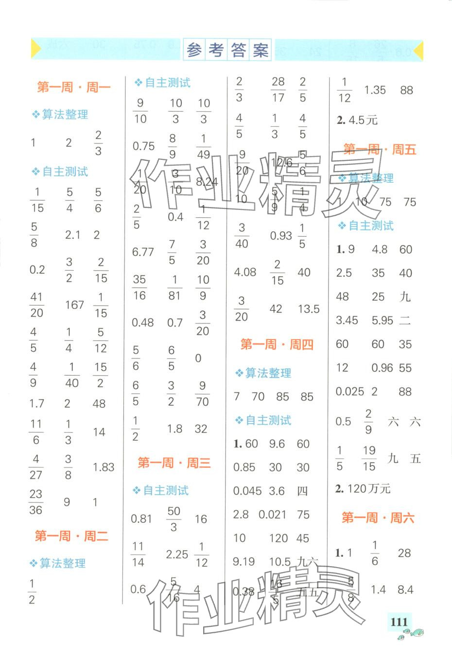 2025年小学学霸天天计算六年级数学下册人教版 第1页