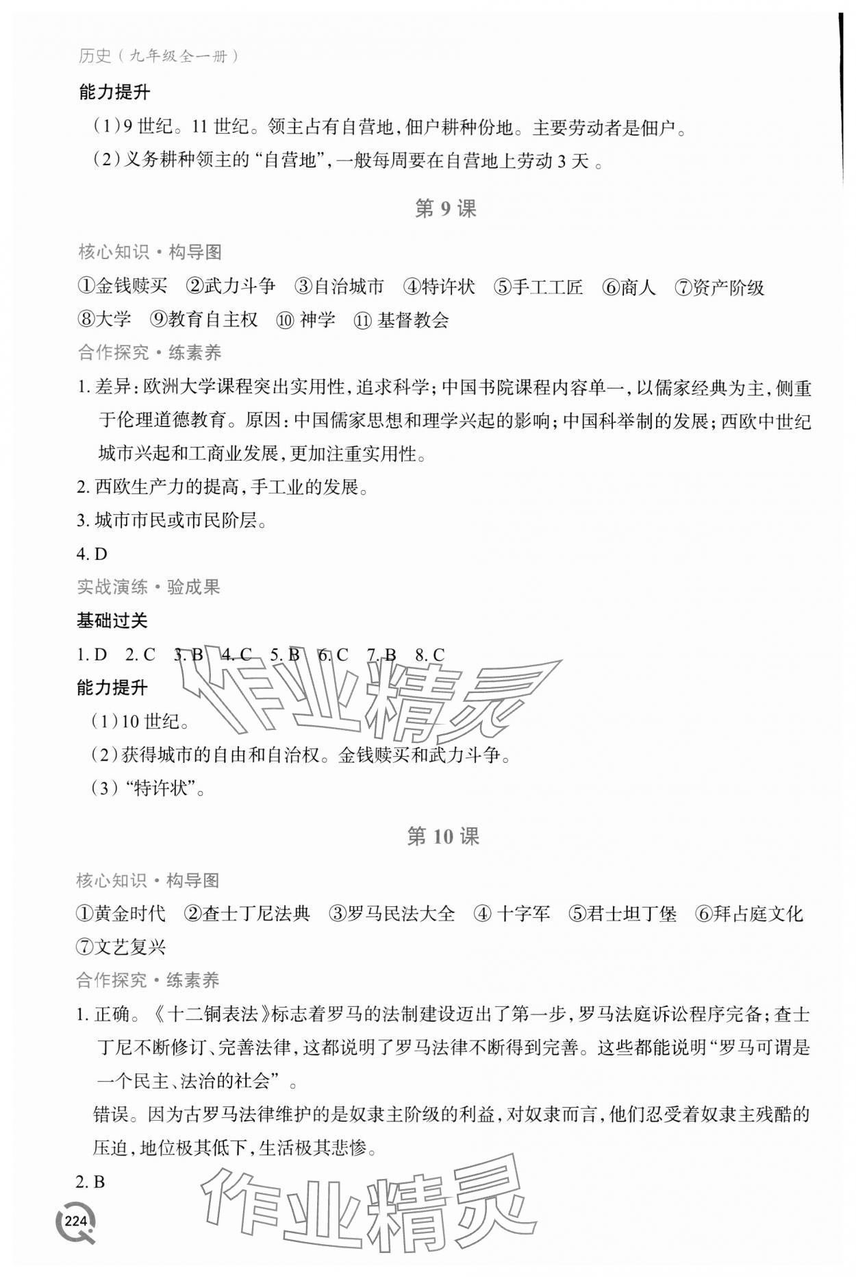 2023年新課堂學習與探究九年級歷史全一冊人教版 第6頁