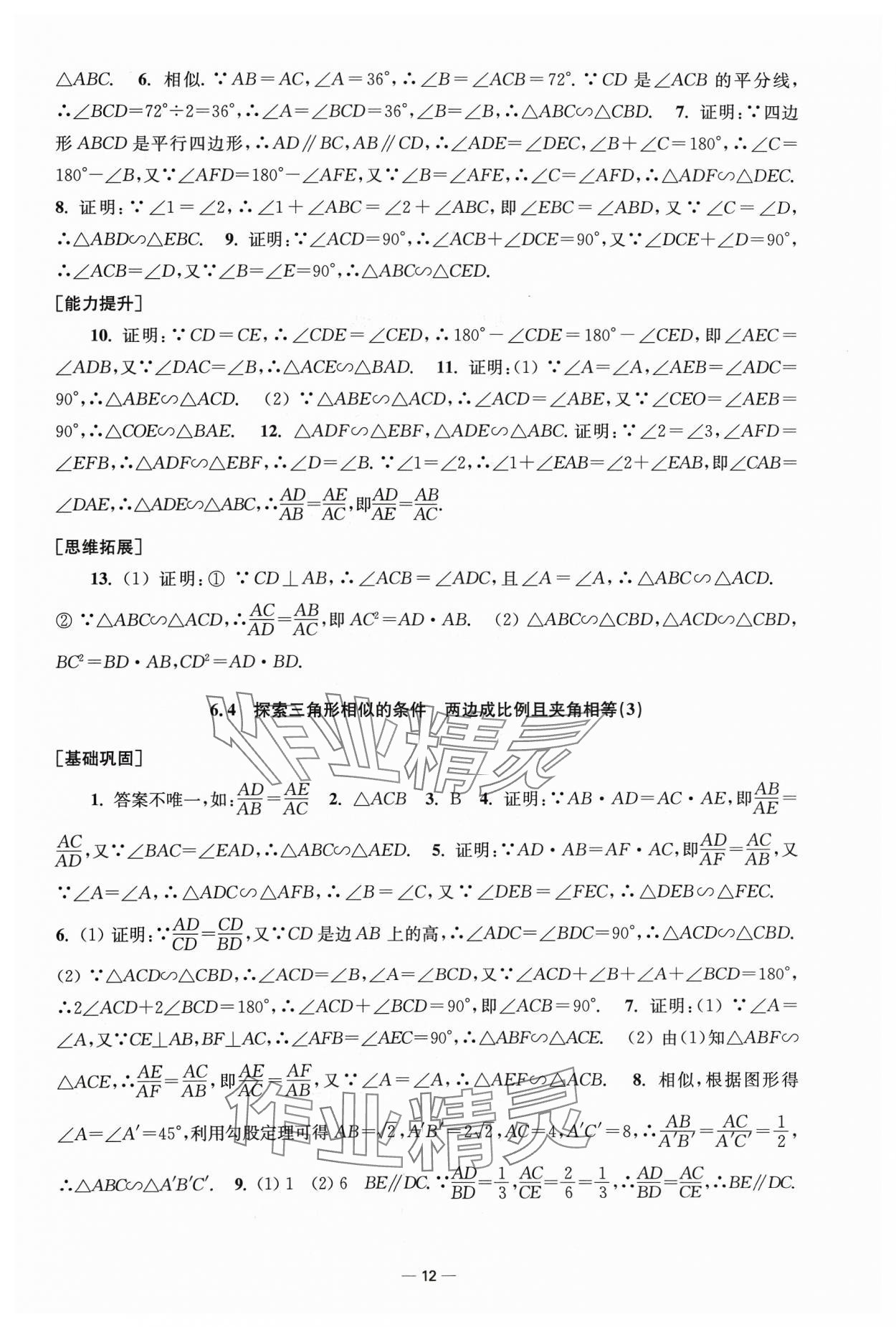 2024年創(chuàng)新課時(shí)作業(yè)九年級(jí)數(shù)學(xué)下冊(cè)蘇科版 第12頁(yè)