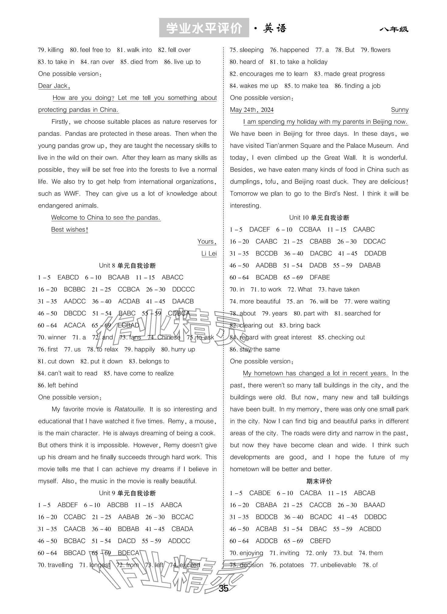 2024年學(xué)業(yè)水平評(píng)價(jià)同步檢測(cè)卷八年級(jí)英語(yǔ)下冊(cè)人教版 第3頁(yè)