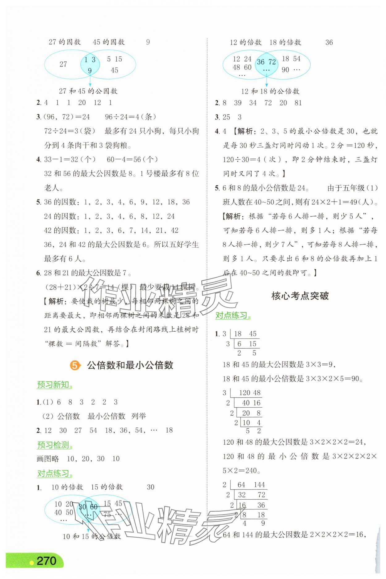 2025年亮點(diǎn)給力課堂筆記五年級數(shù)學(xué)下冊蘇教版 第8頁