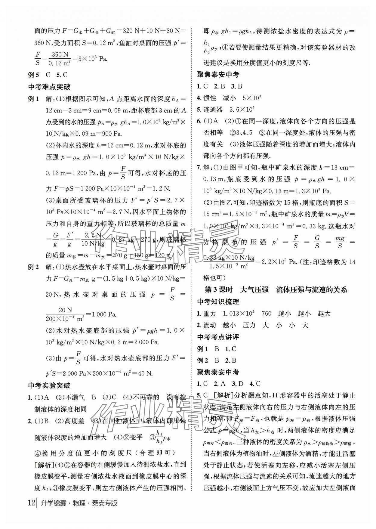 2024年升学锦囊物理泰安专版 第12页