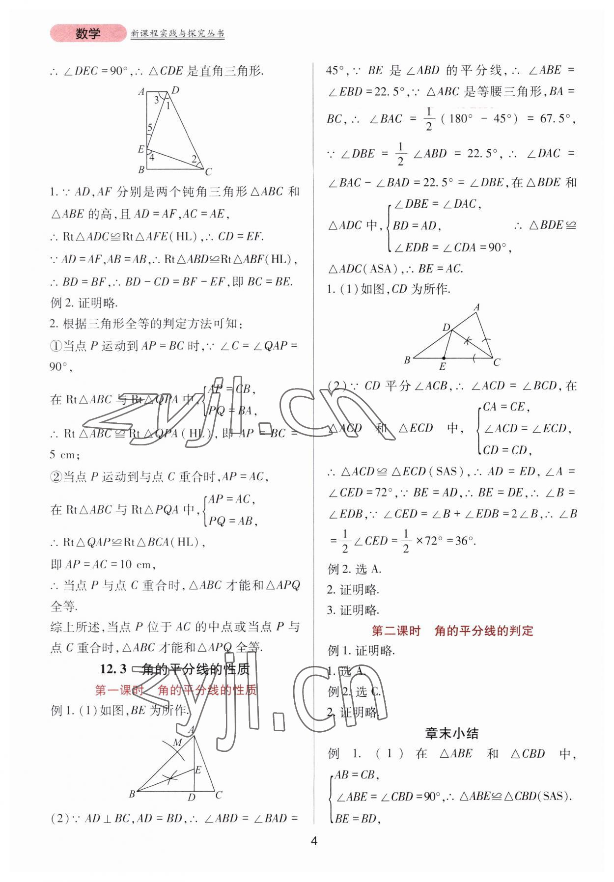 2023年新课程实践与探究丛书八年级数学上册人教版 第4页