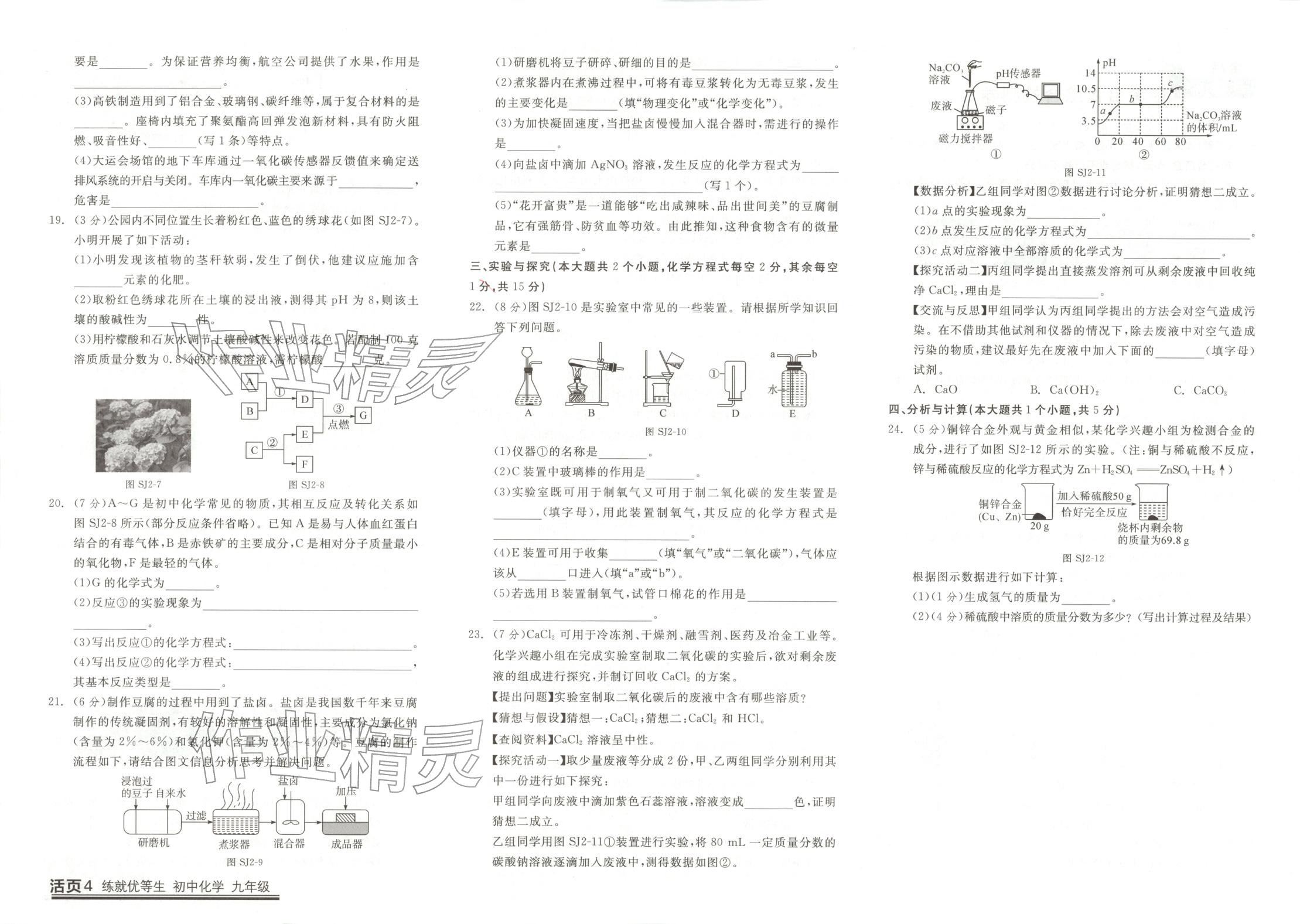2025年练就优等生课后提分攻略九年级化学全一册人教版 第2页