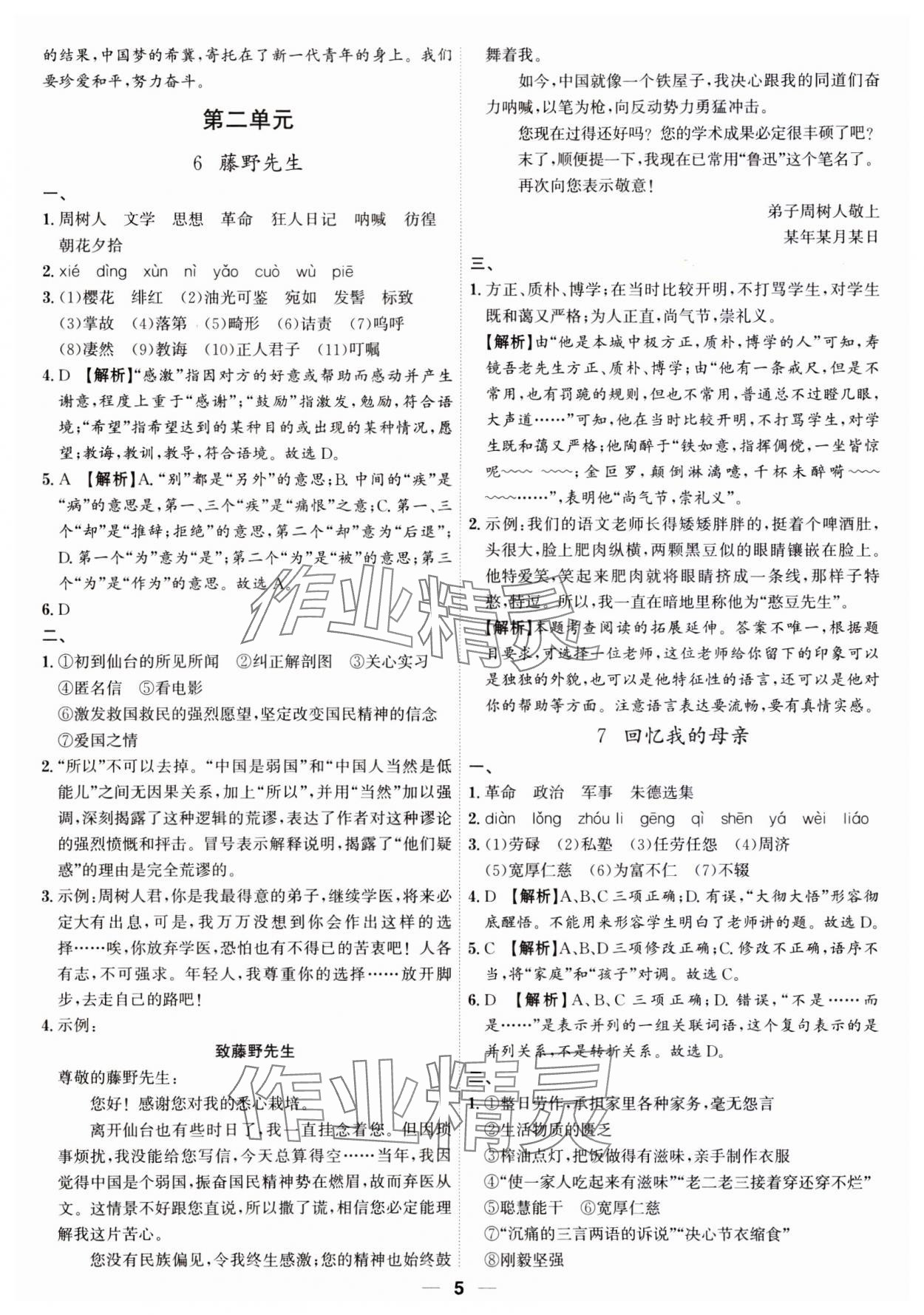 2023年考點(diǎn)專練八年級語文上冊人教版深圳專版 第5頁