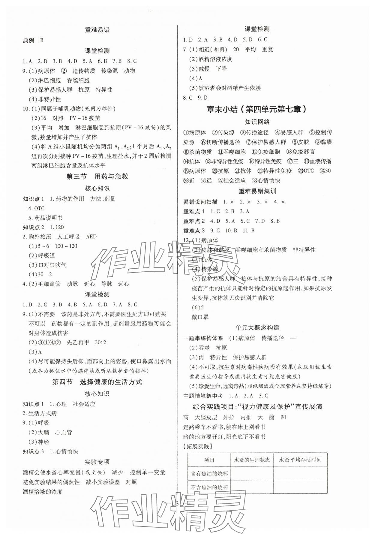 2025年領(lǐng)跑作業(yè)本八年級(jí)生物全一冊(cè)人教版廣東專版 第3頁(yè)