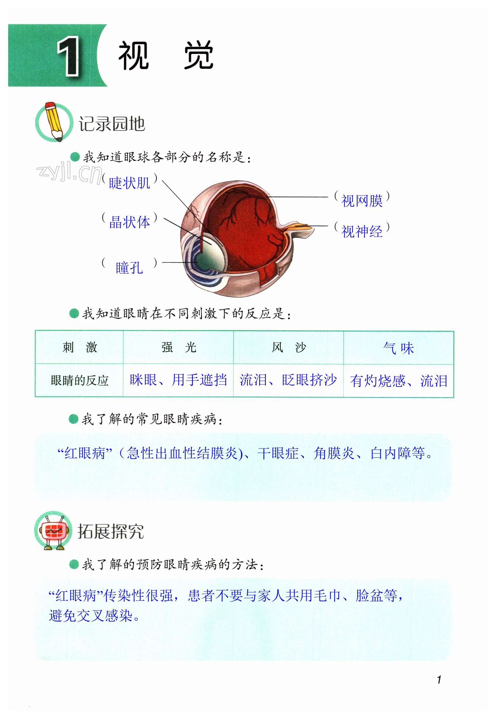 2023年學(xué)生活動手冊六年級科學(xué)下冊青島版 第1頁