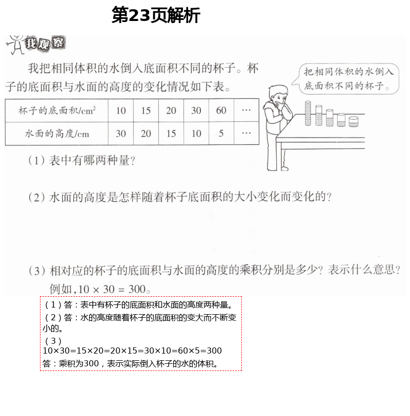 2021年导学新作业六年级数学下册人教版 参考答案第26页