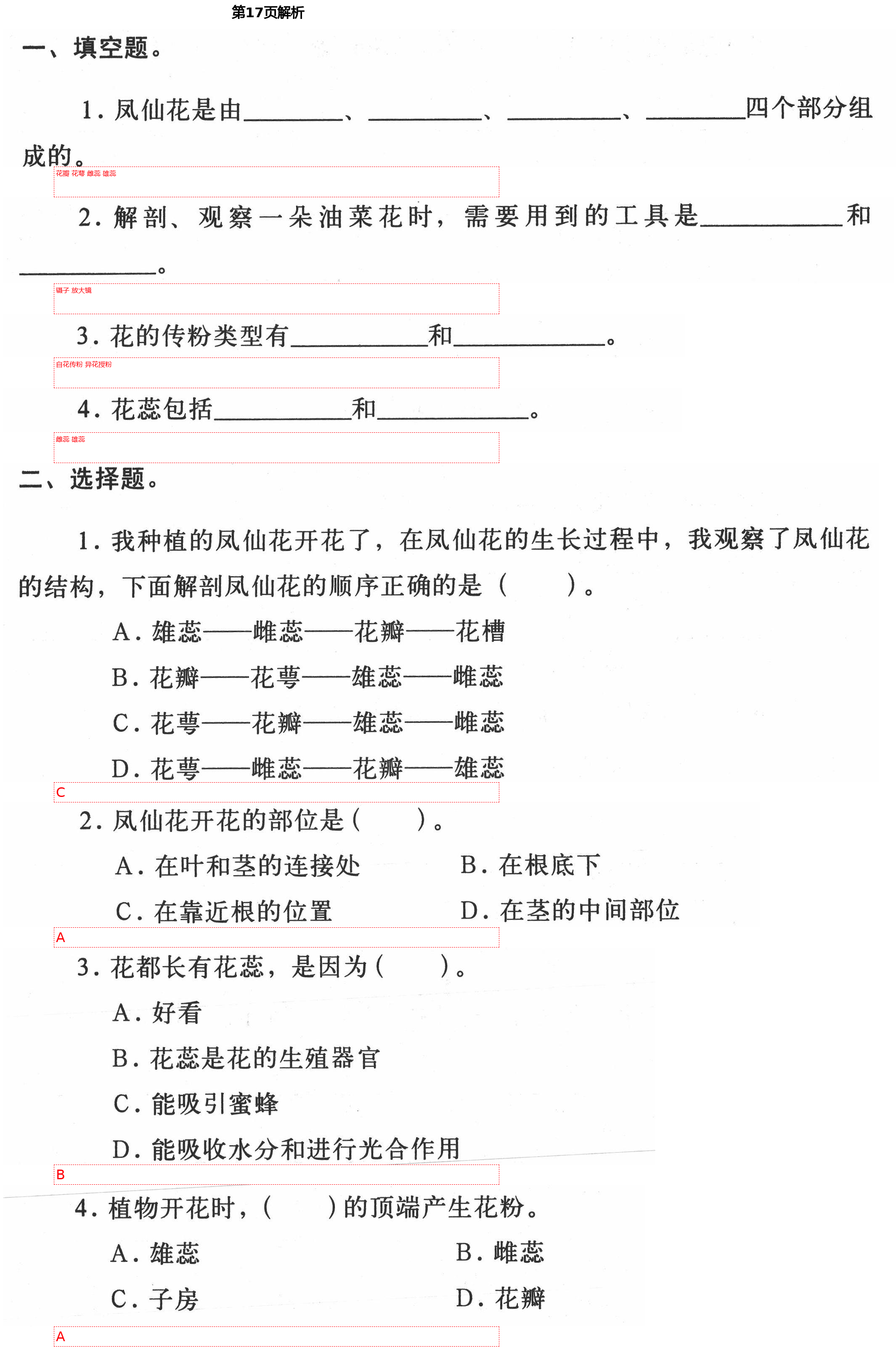 2021年新思维伴你学单元达标测试卷四年级科学下册教科版 第17页