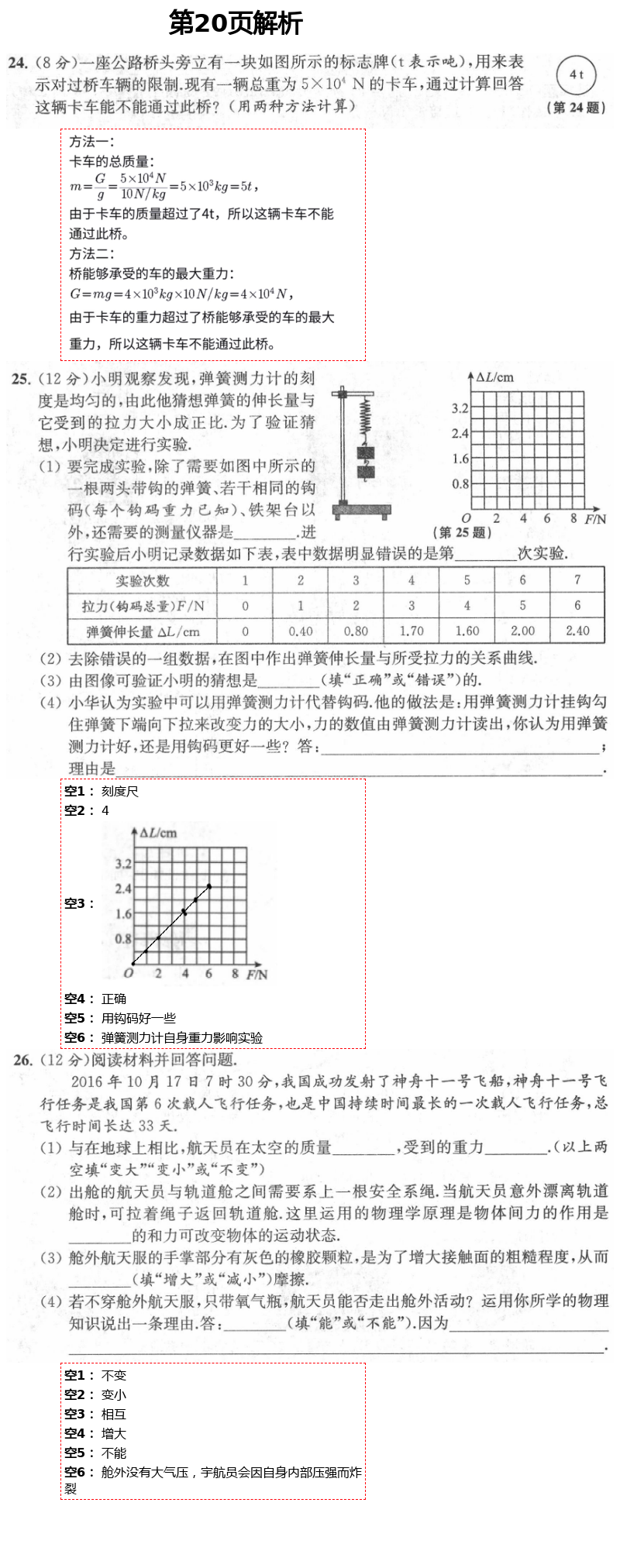 2021年陽(yáng)光互動(dòng)綠色成長(zhǎng)空間八年級(jí)物理下冊(cè)蘇科版提優(yōu)版 參考答案第20頁(yè)