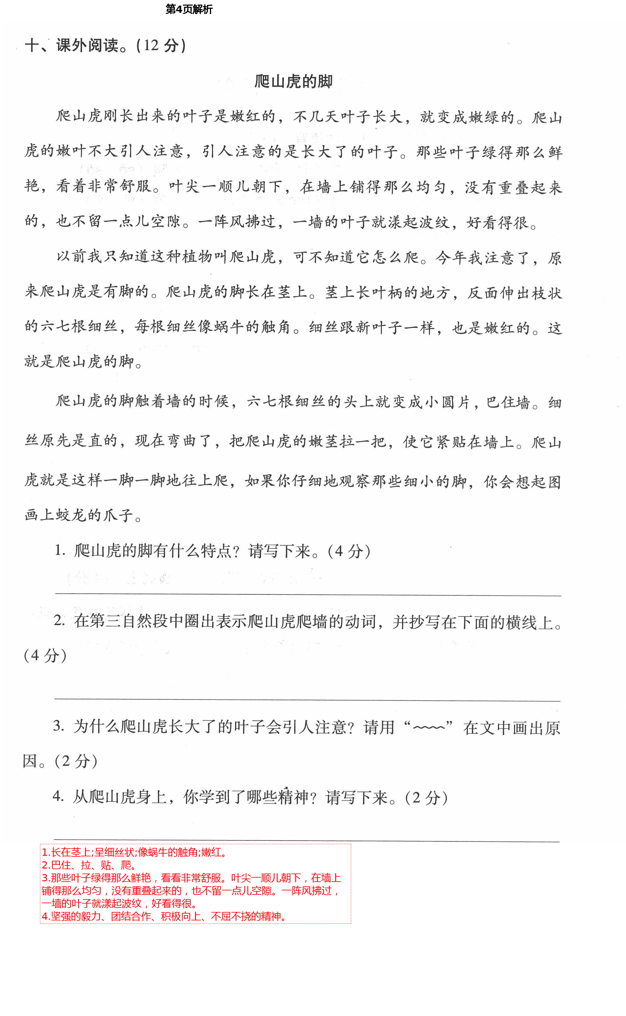 2021年云南省標準教輔同步指導訓練與檢測三年級語文下冊人教版 第4頁