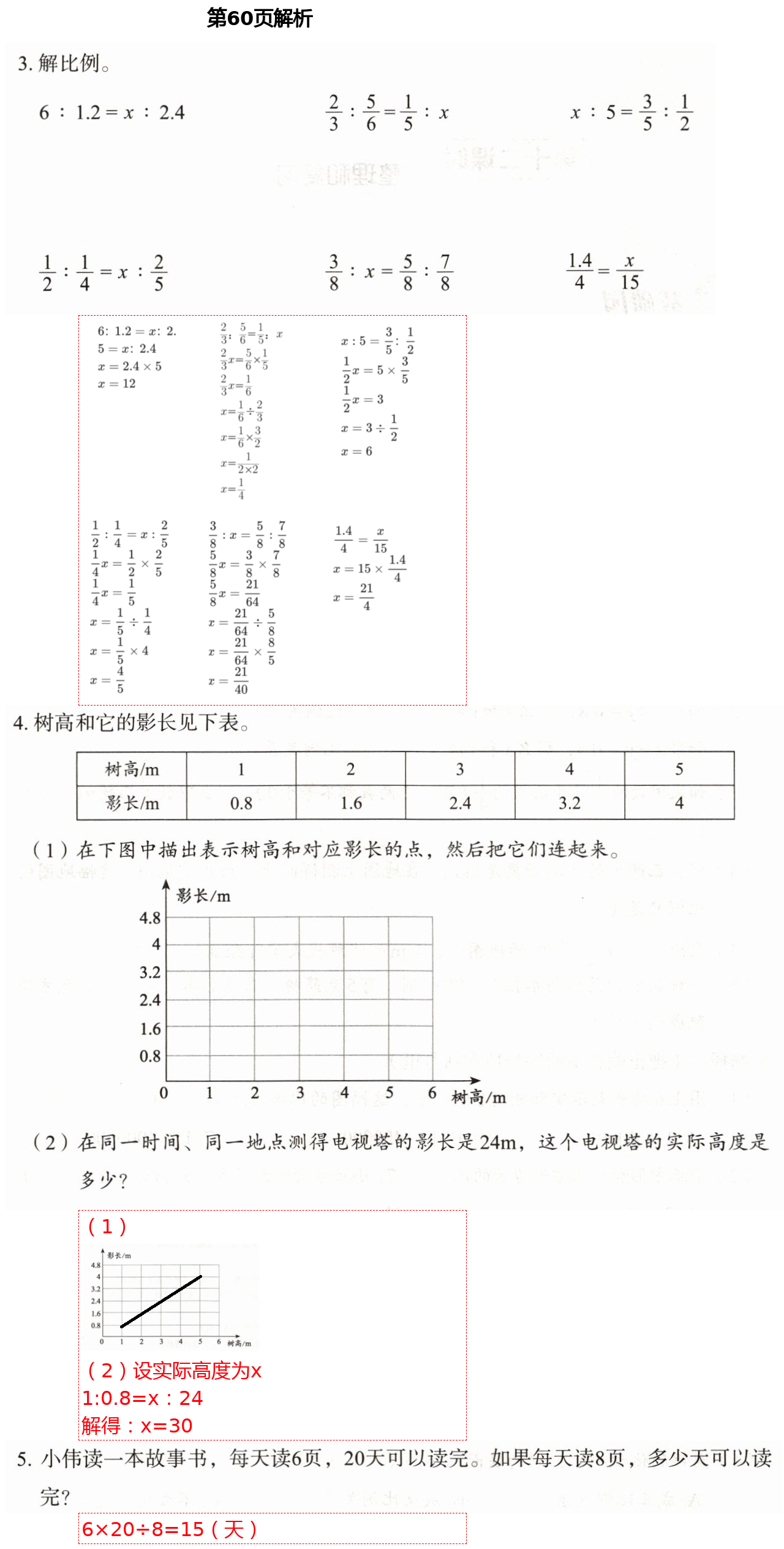 2021年小学同步练习册六年级数学下册人教版山东教育出版社 参考答案第27页