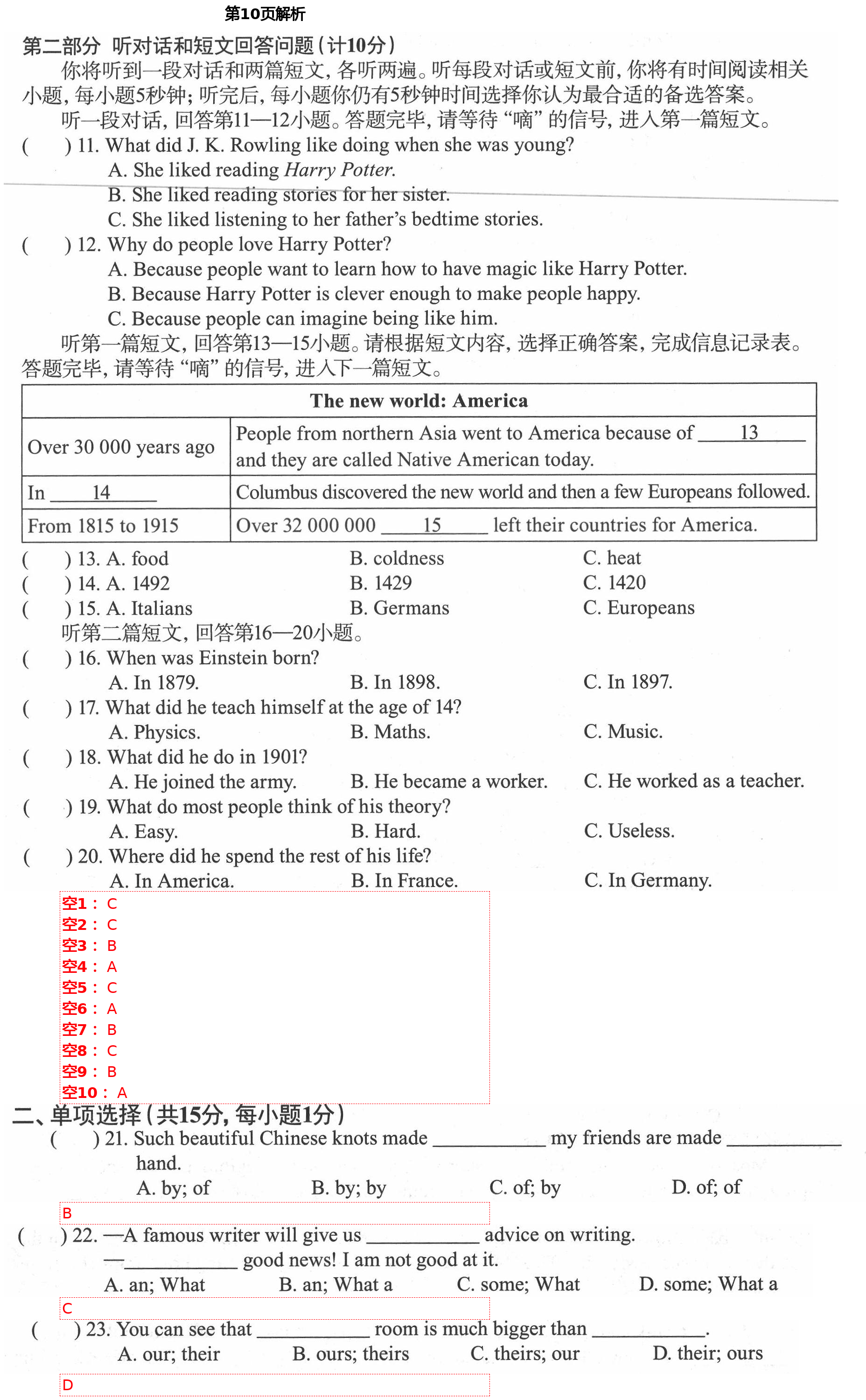 2021年初中英語(yǔ)強(qiáng)化練習(xí)九年級(jí)下冊(cè)譯林版 第10頁(yè)