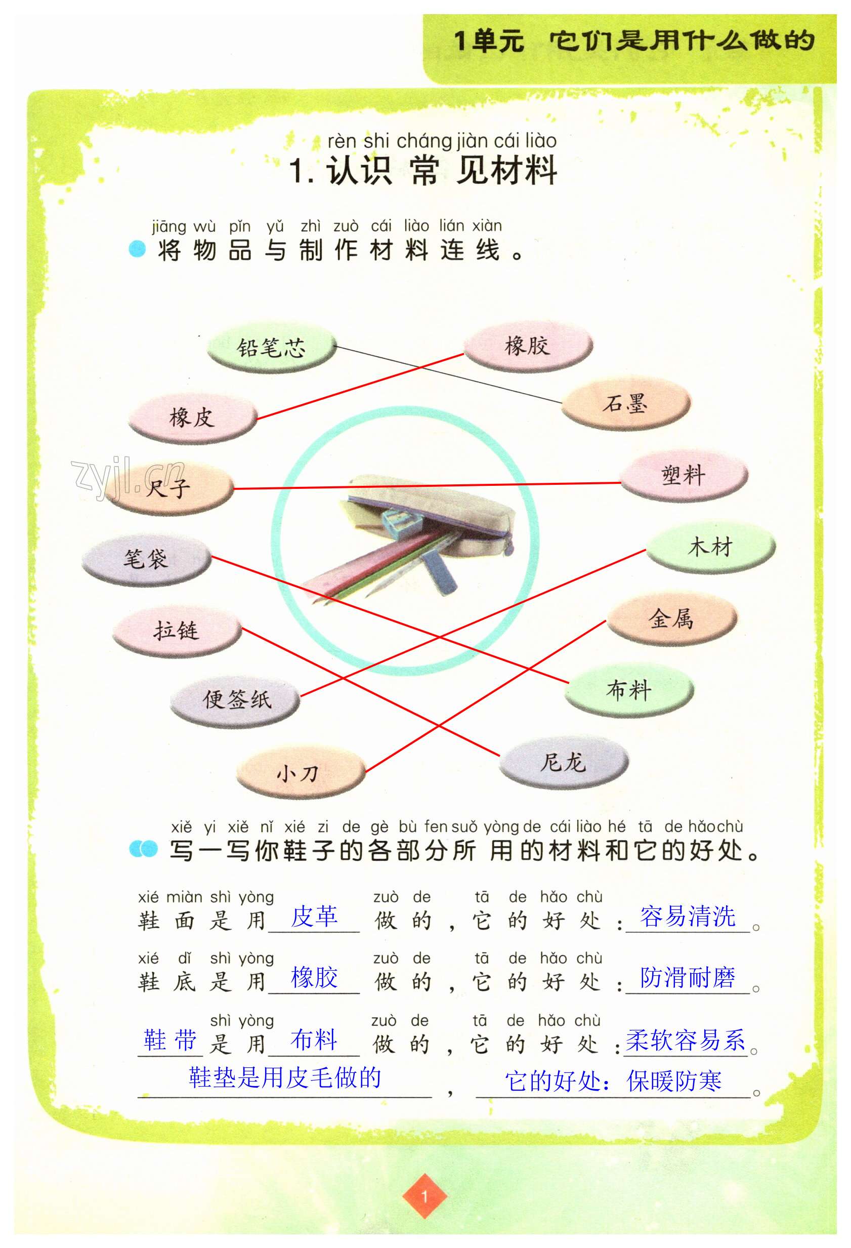 2023年學生活動手冊二年級科學下冊蘇教版江蘇鳳凰教育出版社 第1頁