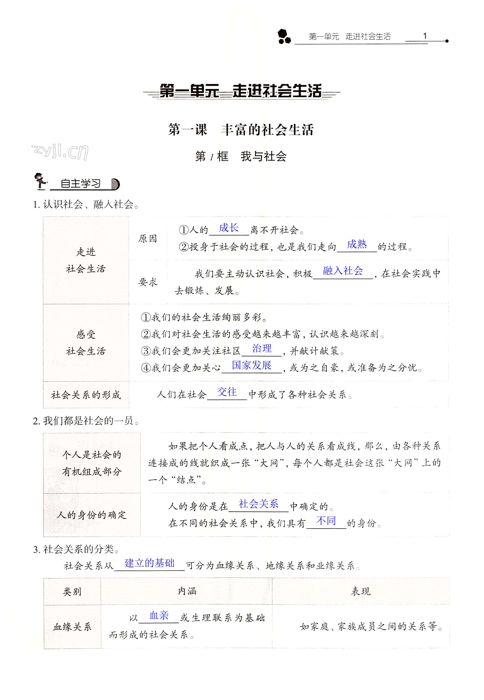 2022年天下中考八年級(jí)道德與法治上冊(cè)人教版 第1頁(yè)