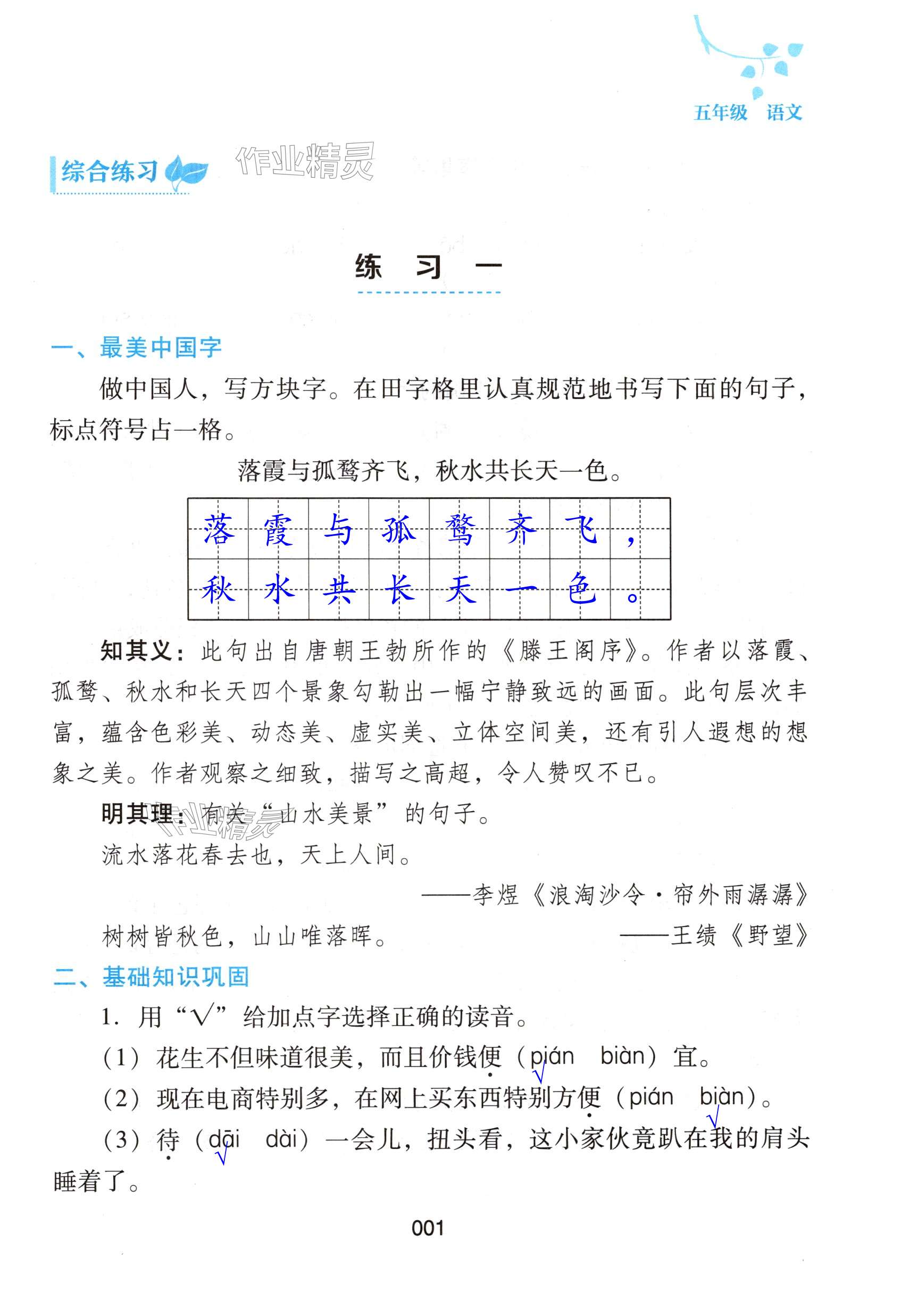 2025年寒假綜合練習(xí)五年級(jí)語(yǔ)文人教版 第1頁(yè)