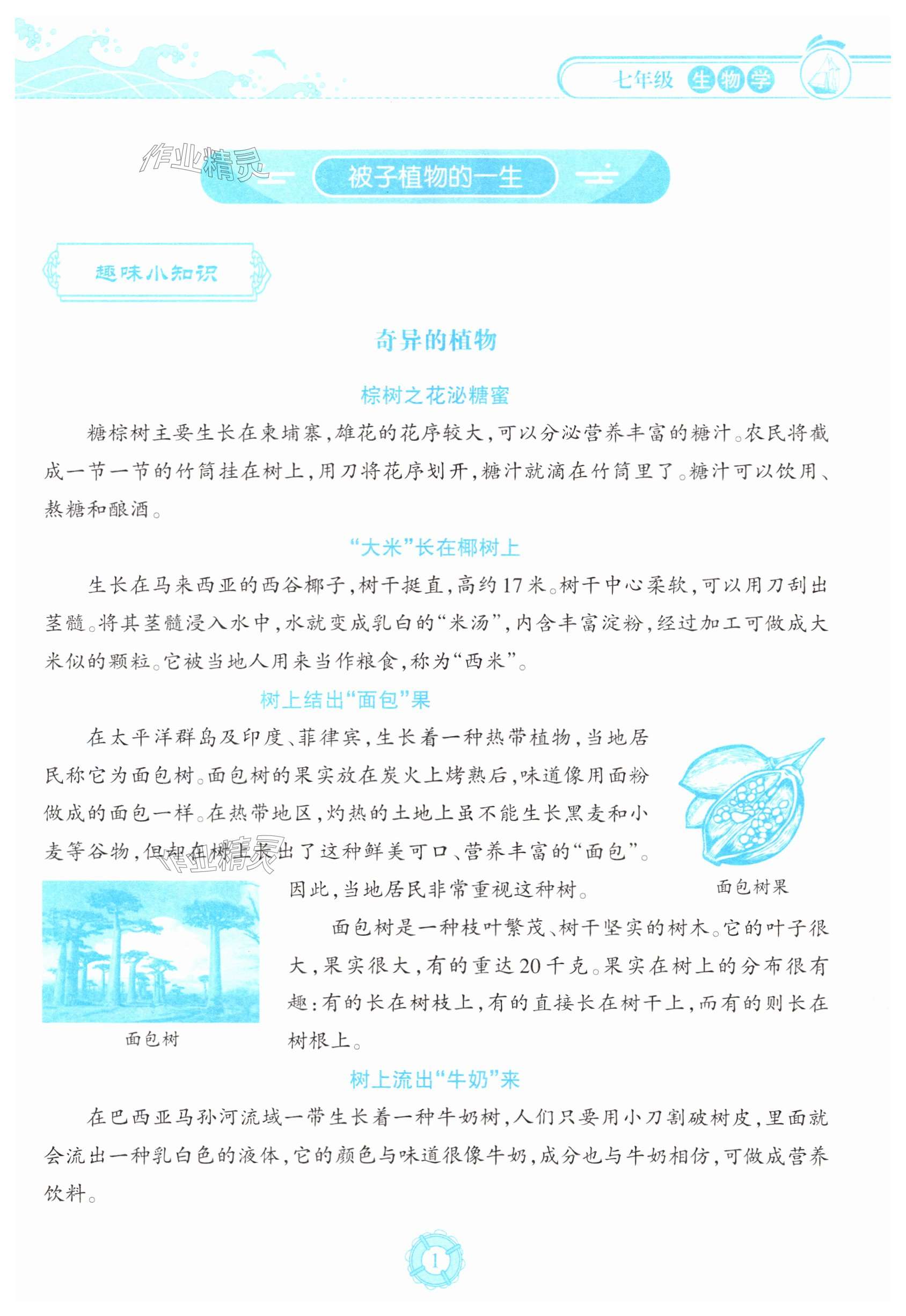 2025年暑假樂園海南出版社七年級生物人教版 第1頁