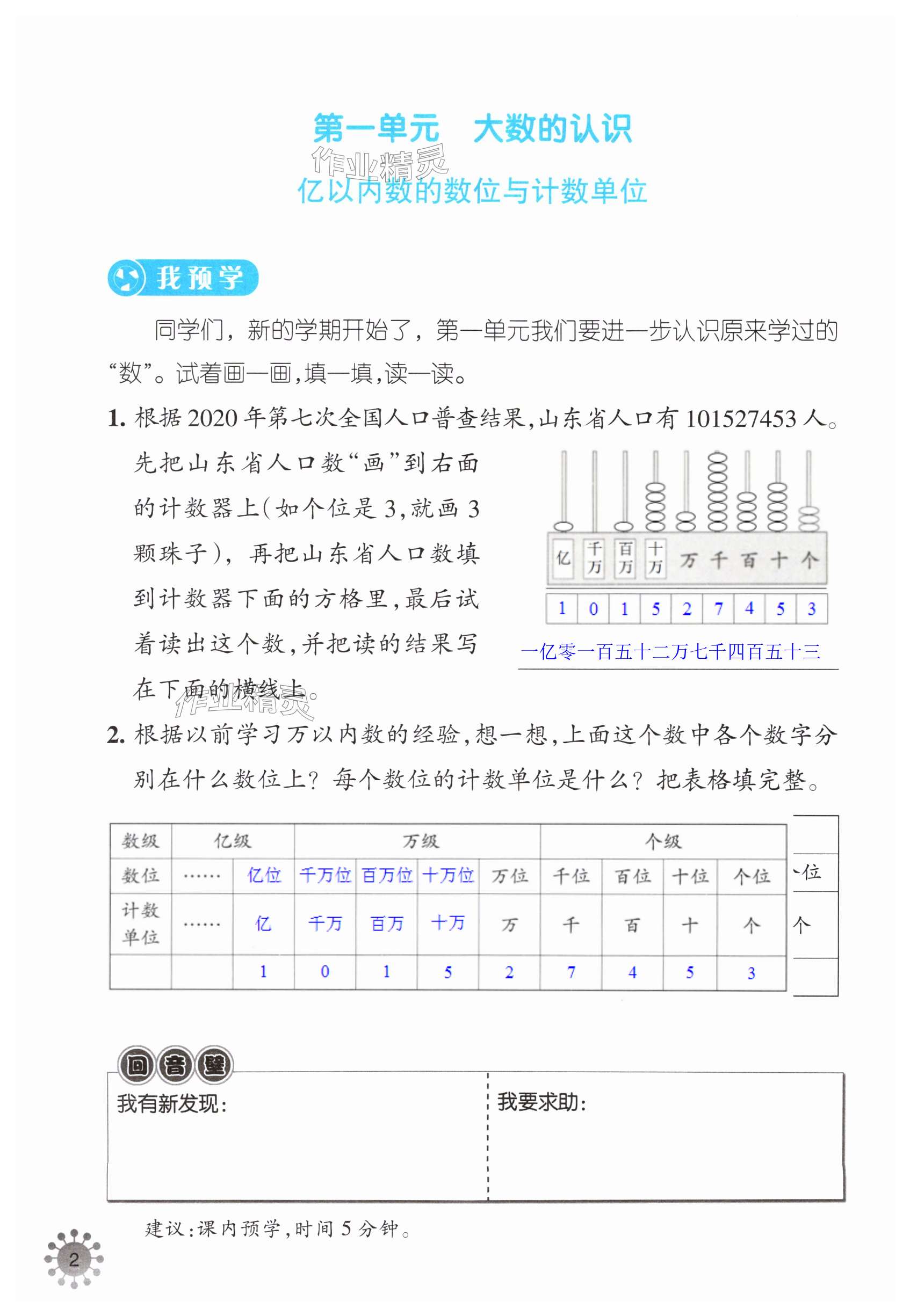 2025年預(yù)學(xué)與導(dǎo)學(xué)四年級數(shù)學(xué)上冊人教版&nbsp;第2頁
