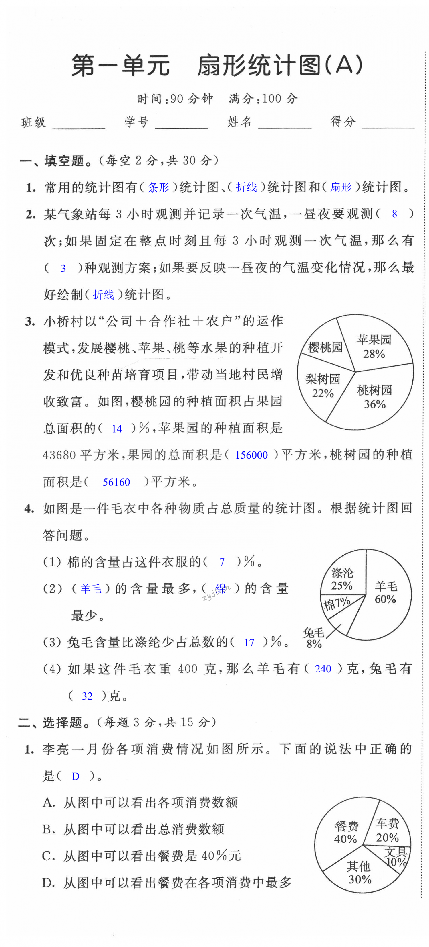 2022年阳光互动绿色成长空间六年级数学下册提优版 第1页