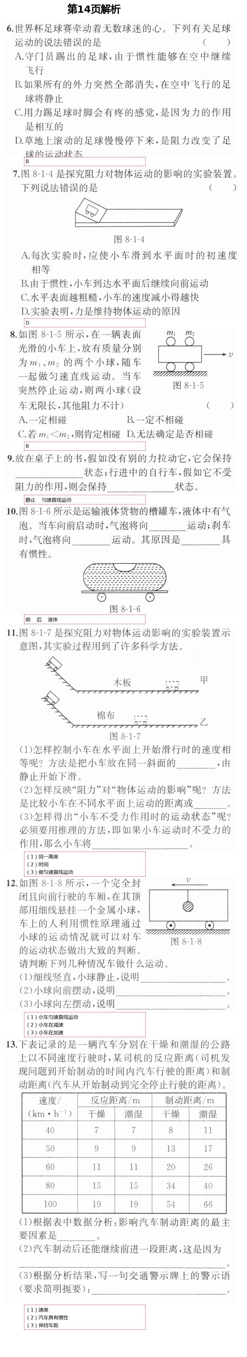 2021年人教金学典同步解析与测评八年级物理下册人教版重庆专版 第14页