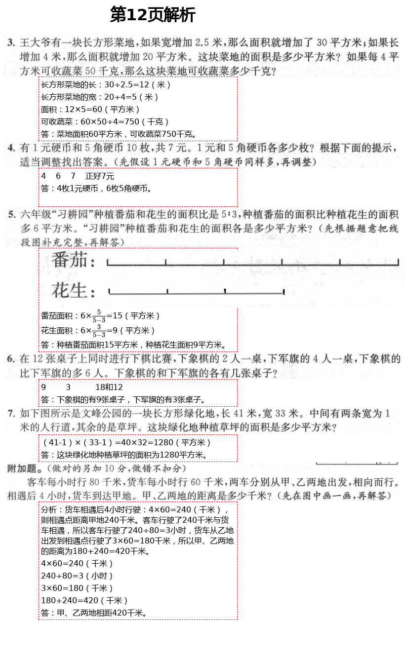 2021年綠色指標(biāo)自我提升六年級數(shù)學(xué)下冊蘇教版 第12頁