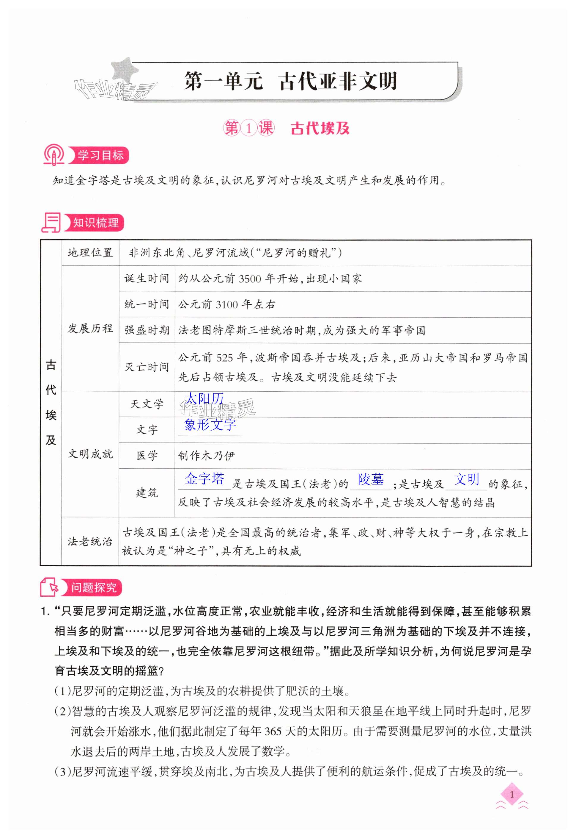 2024年快樂導(dǎo)練九年級(jí)歷史上冊人教版 第1頁