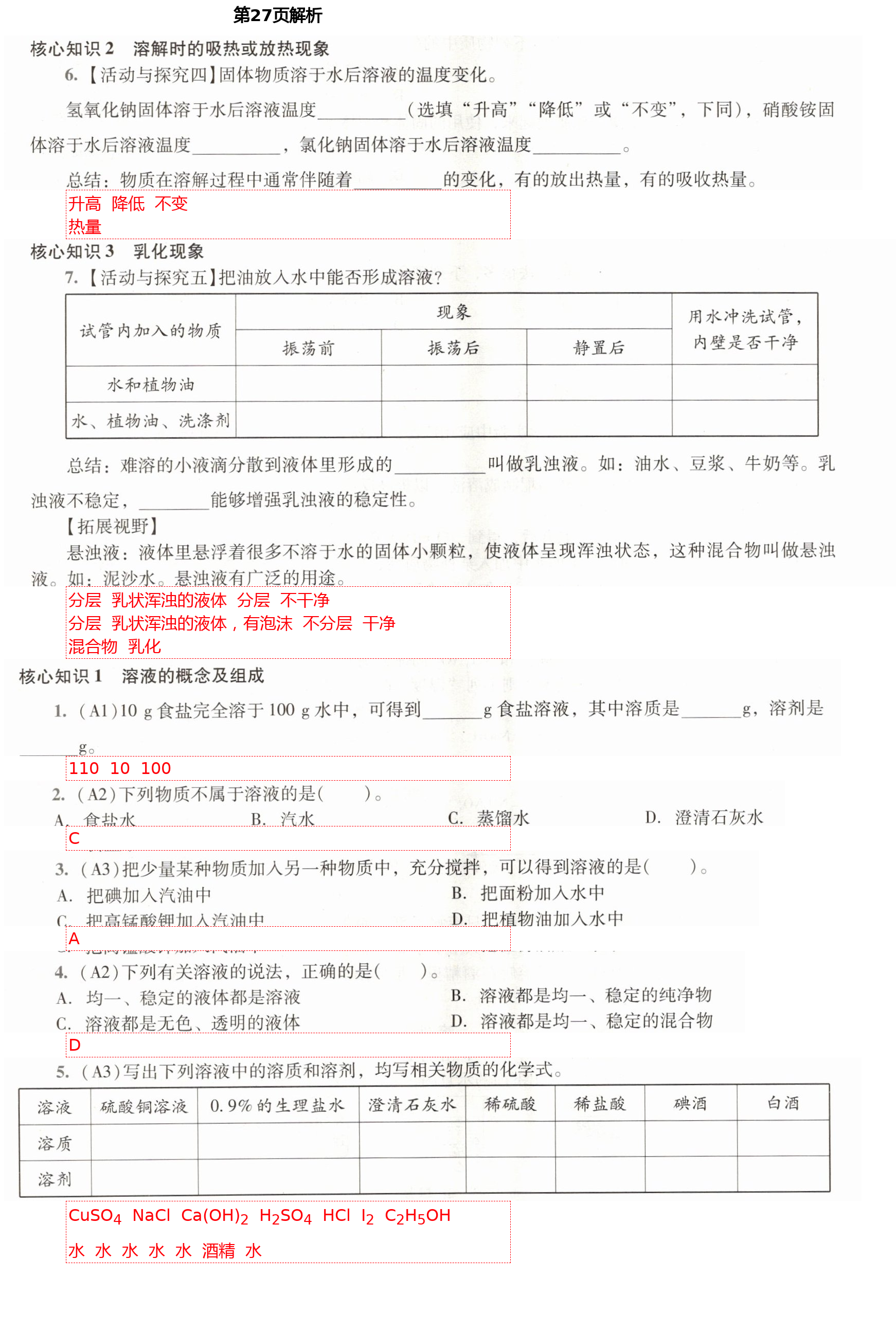 2021年新課程學(xué)習(xí)輔導(dǎo)九年級(jí)化學(xué)下冊(cè)人教版中山專版 參考答案第9頁(yè)