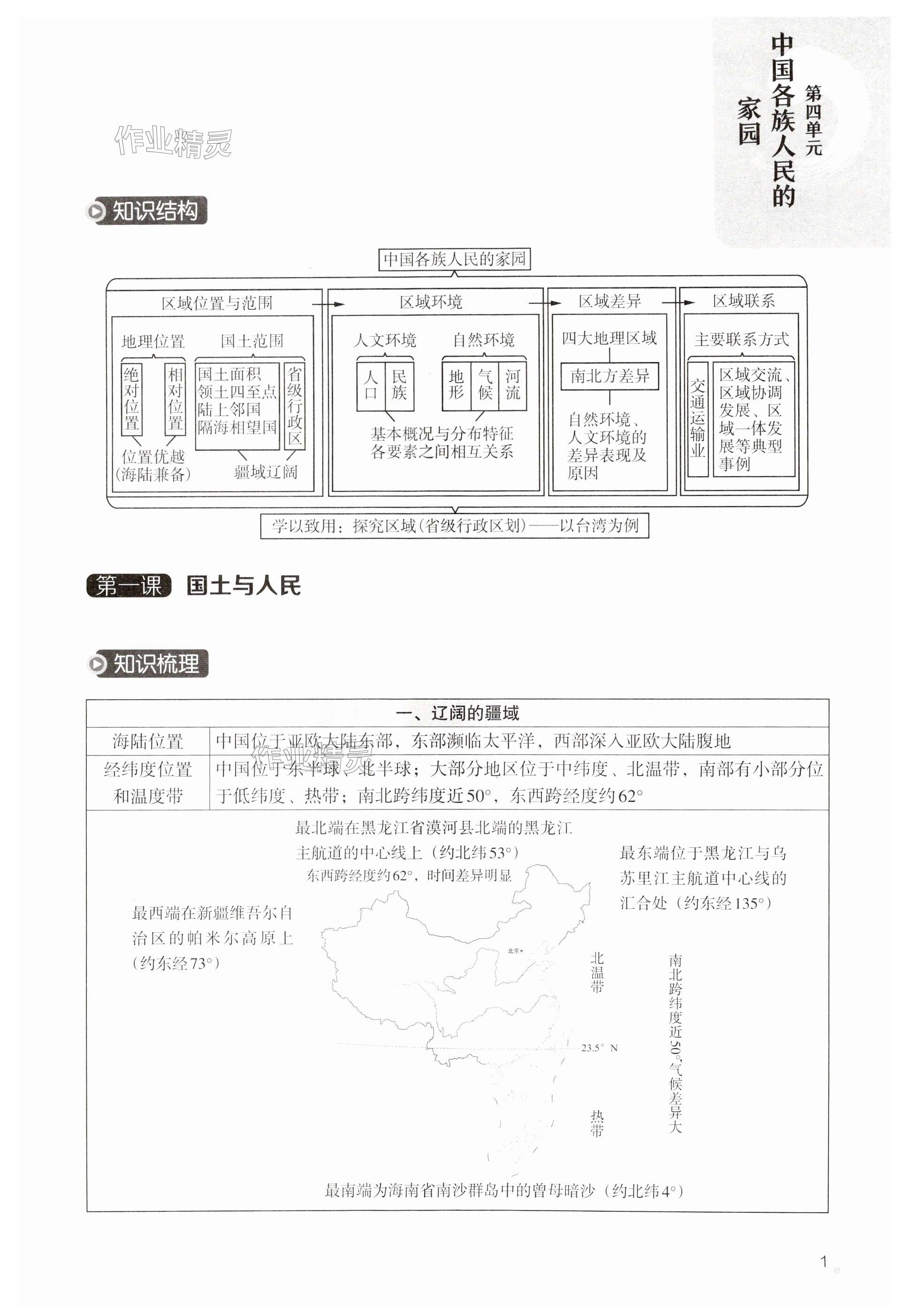 2023年精編精練浙江教育出版社八年級地理下冊人教版 第1頁