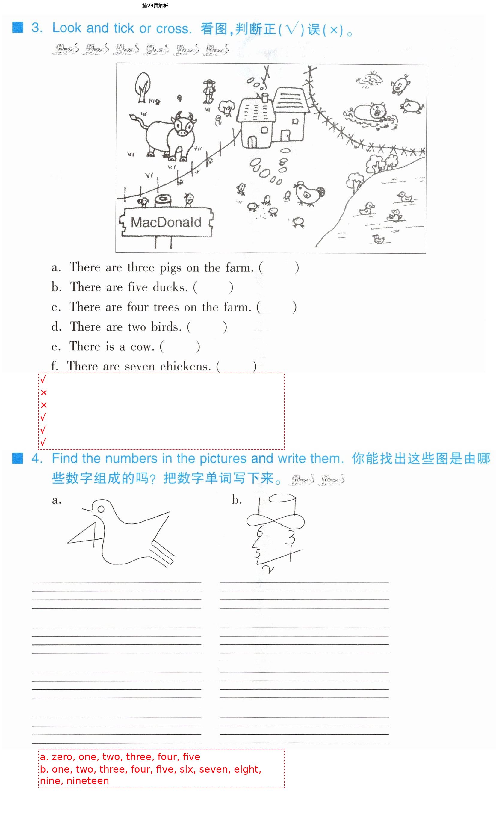 2021年同步練習(xí)冊(cè)三年級(jí)英語(yǔ)下冊(cè)冀教版三起河北教育出版社 第23頁(yè)