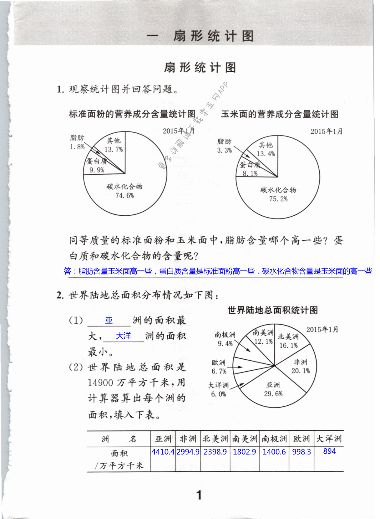 2022年数学补充习题六年级下册 第1页