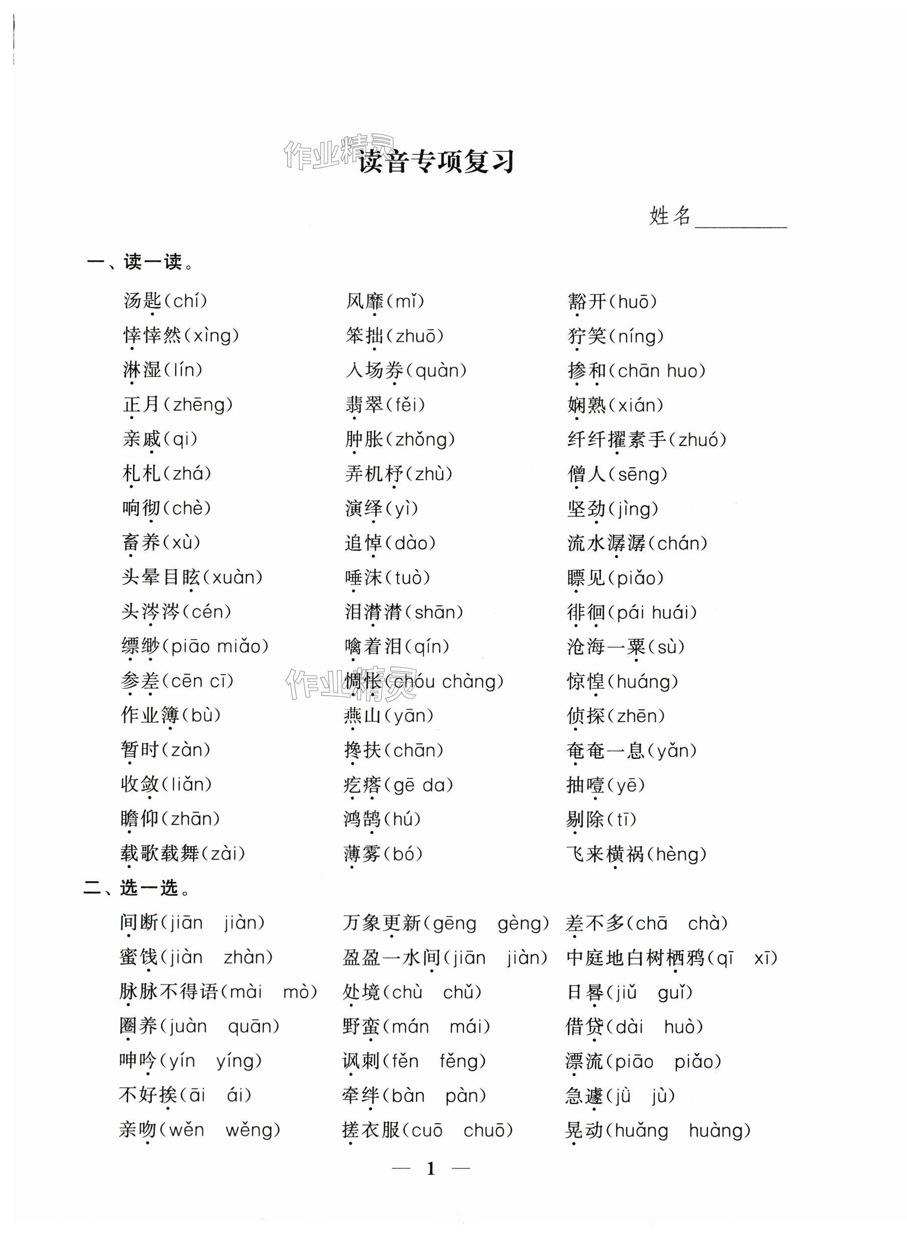 2025年新思維沖刺小升初達標總復習語文 第1頁