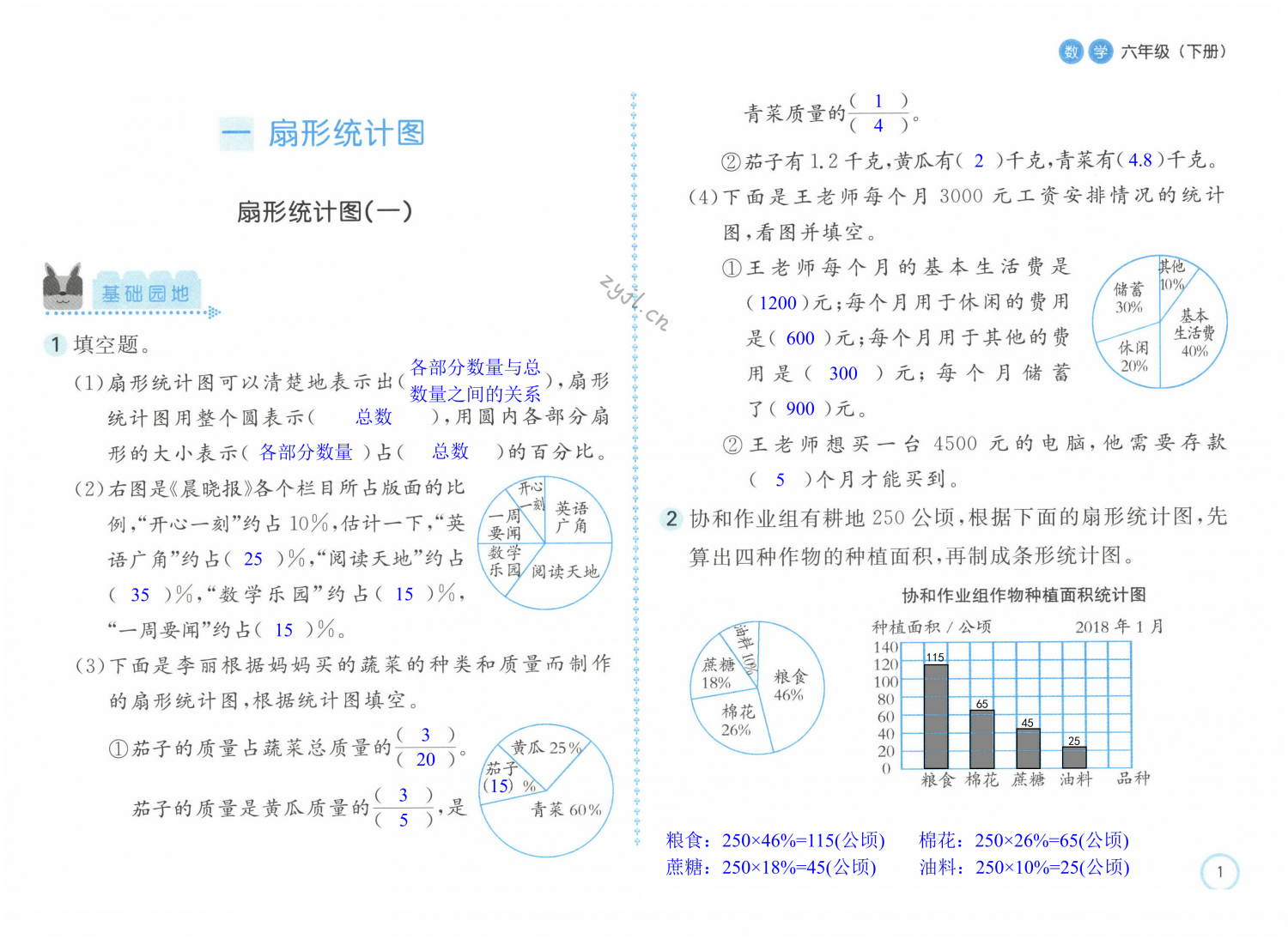 2022年新編基礎(chǔ)訓(xùn)練六年級數(shù)學(xué)下冊蘇教版 第1頁