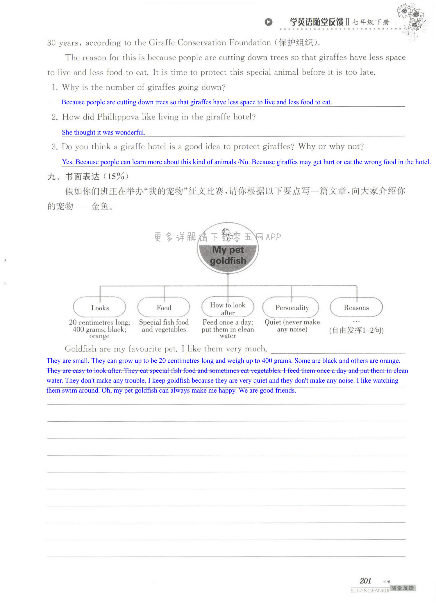 单元综合测试卷  Test for Unit 8 of 7B - 第201页