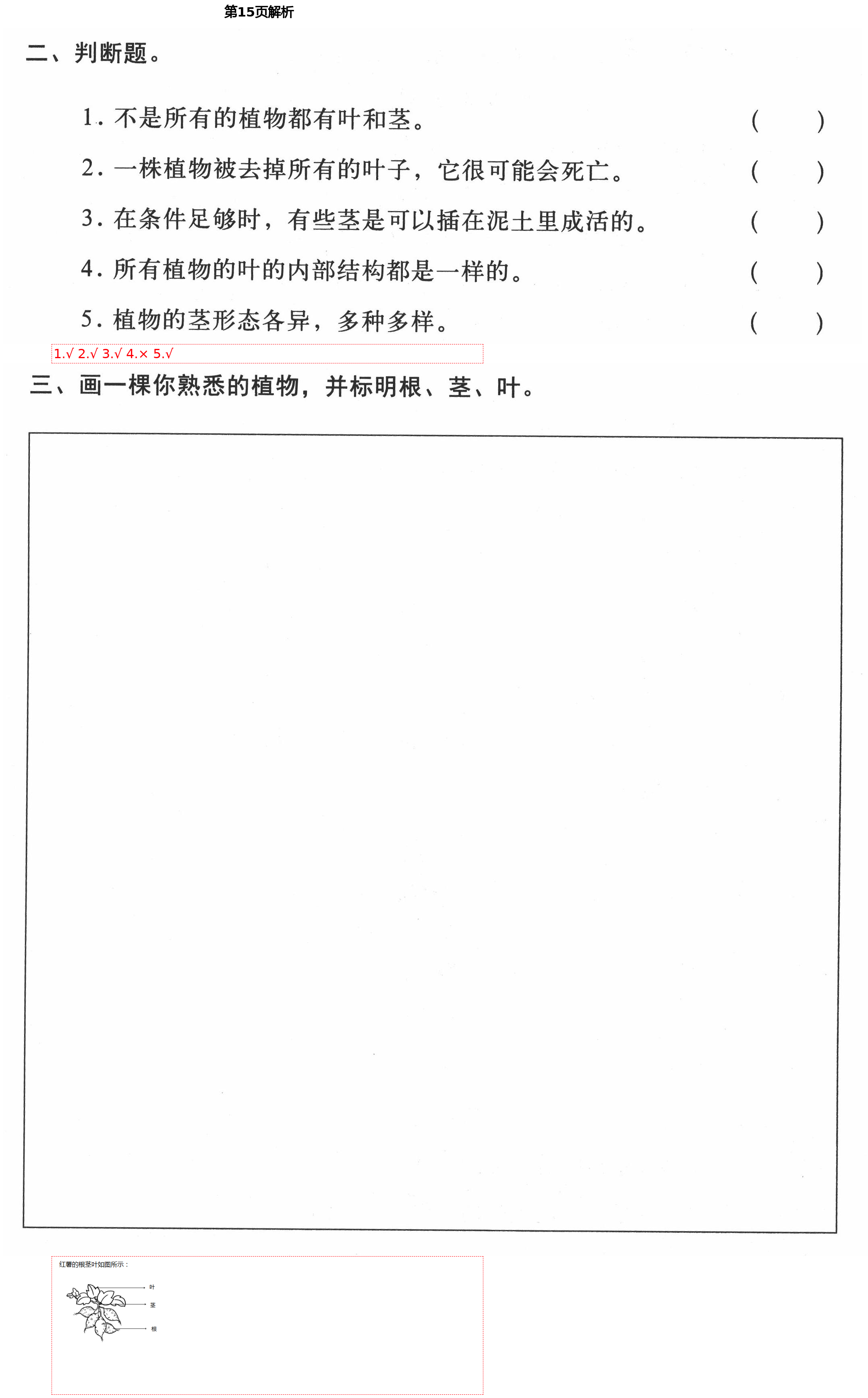 2021年新思维伴你学单元达标测试卷四年级科学下册教科版 第15页