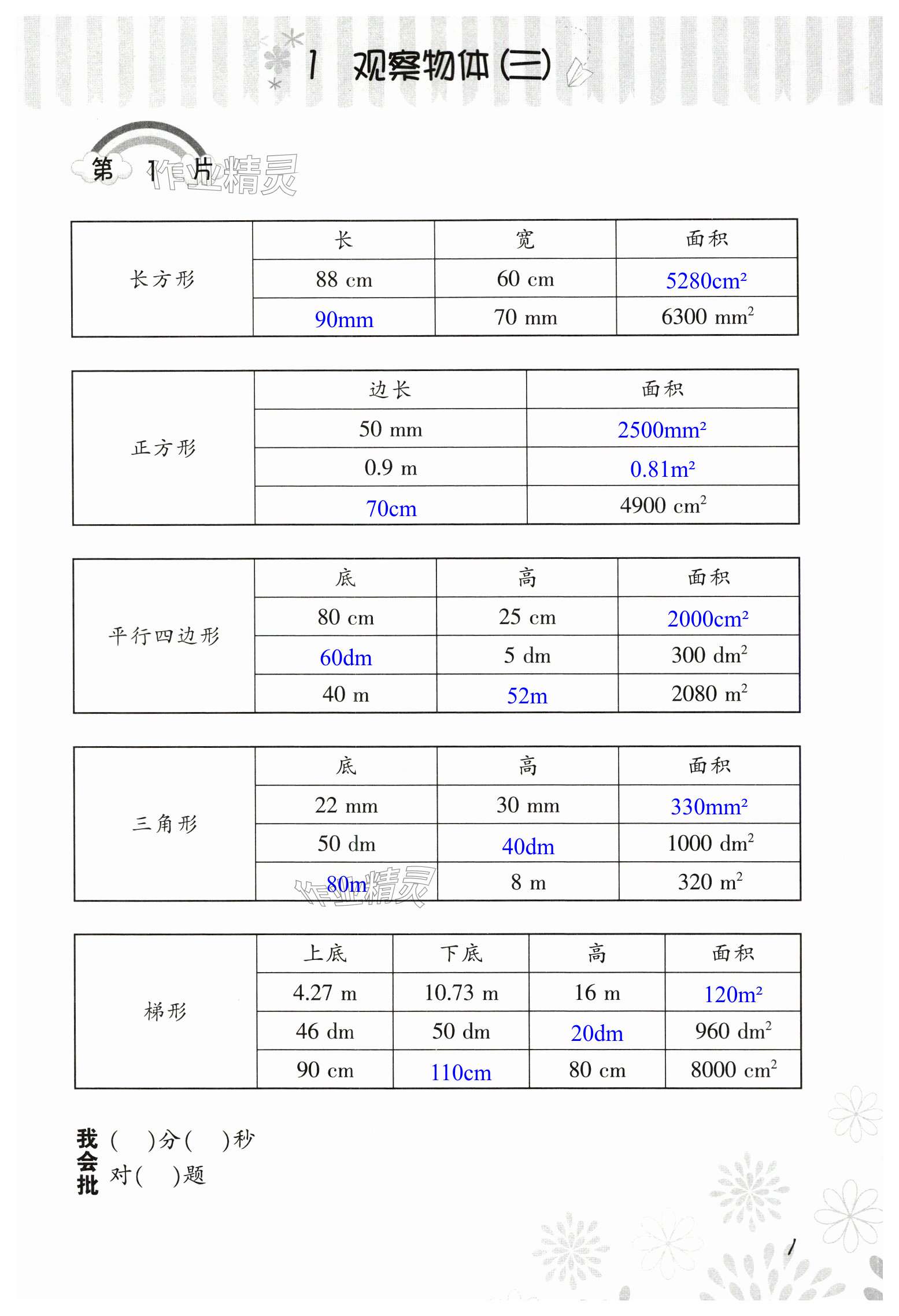 2024年口算训练五年级数学下册人教版 第1页