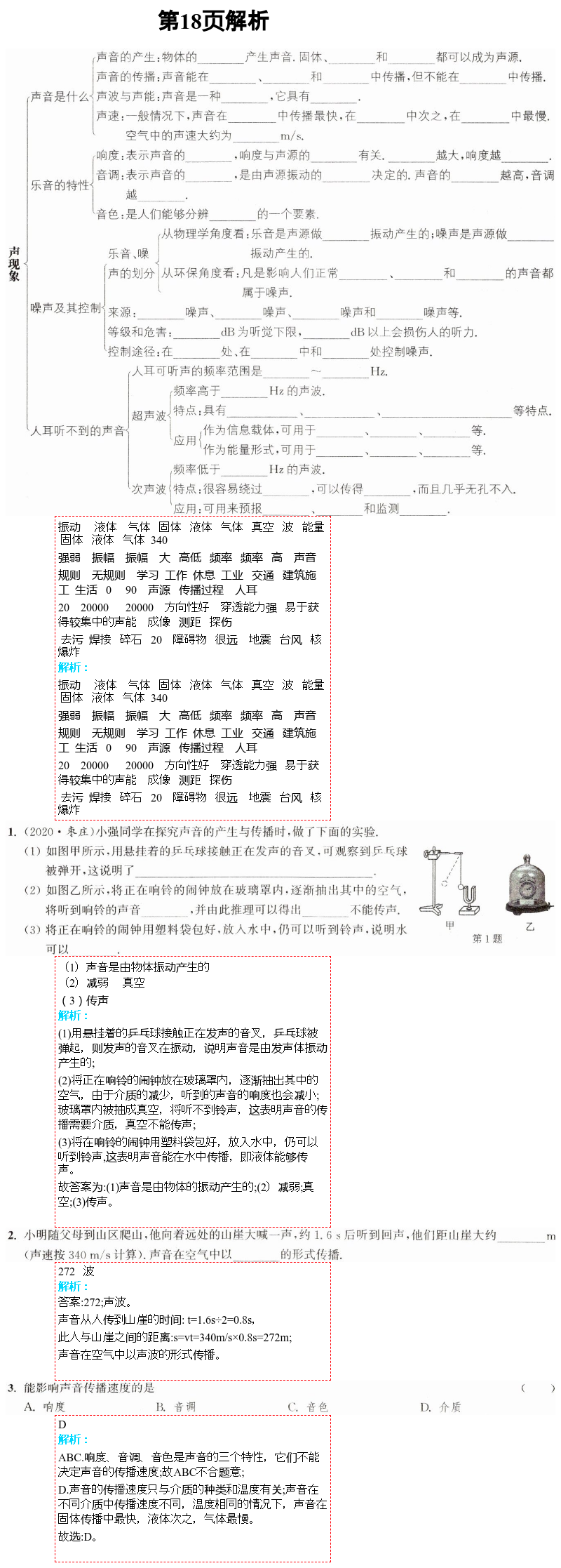 2021年通城學(xué)典課時(shí)作業(yè)本八年級(jí)物理上冊(cè)蘇科版江蘇專版 參考答案第32頁