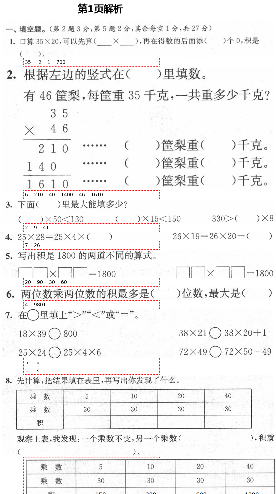 2021年綠色指標(biāo)自我提升三年級數(shù)學(xué)下冊蘇教版 第1頁