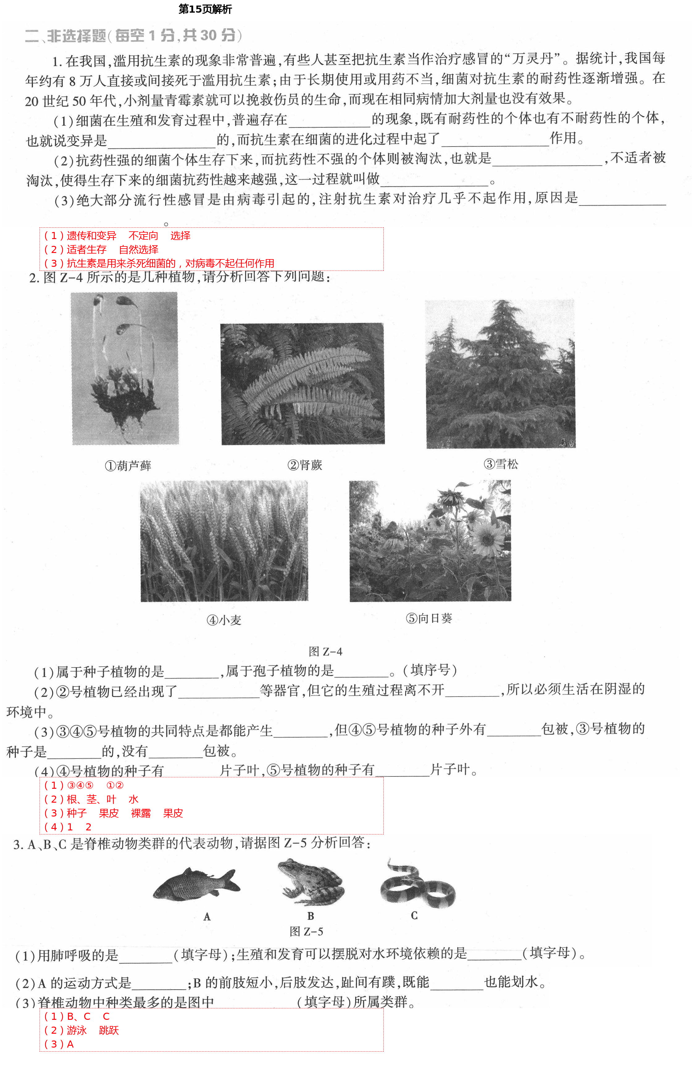 2021年基礎(chǔ)訓練八年級生物下冊北師大版大象出版社 第15頁