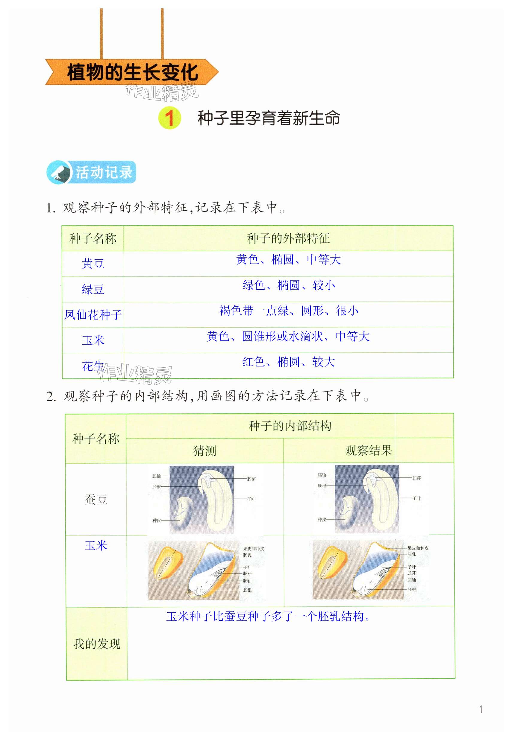 2025年作業(yè)本浙江教育出版社四年級科學(xué)下冊教科版 第1頁